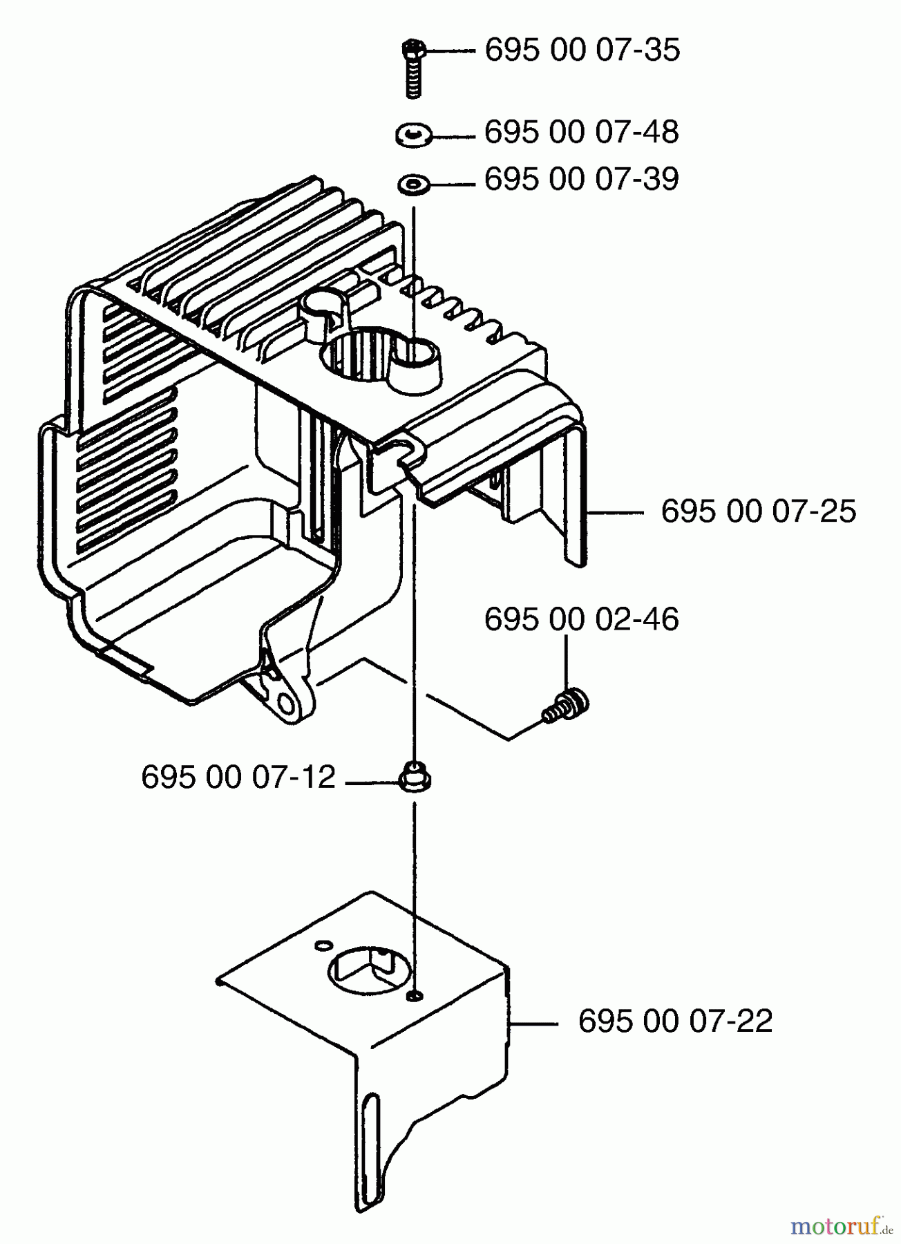Husqvarna Bläser / Sauger / Häcksler / Mulchgeräte 145 BT - Husqvarna Backpack Blower (Carb II) (2001-04 & After) (California) Shroud