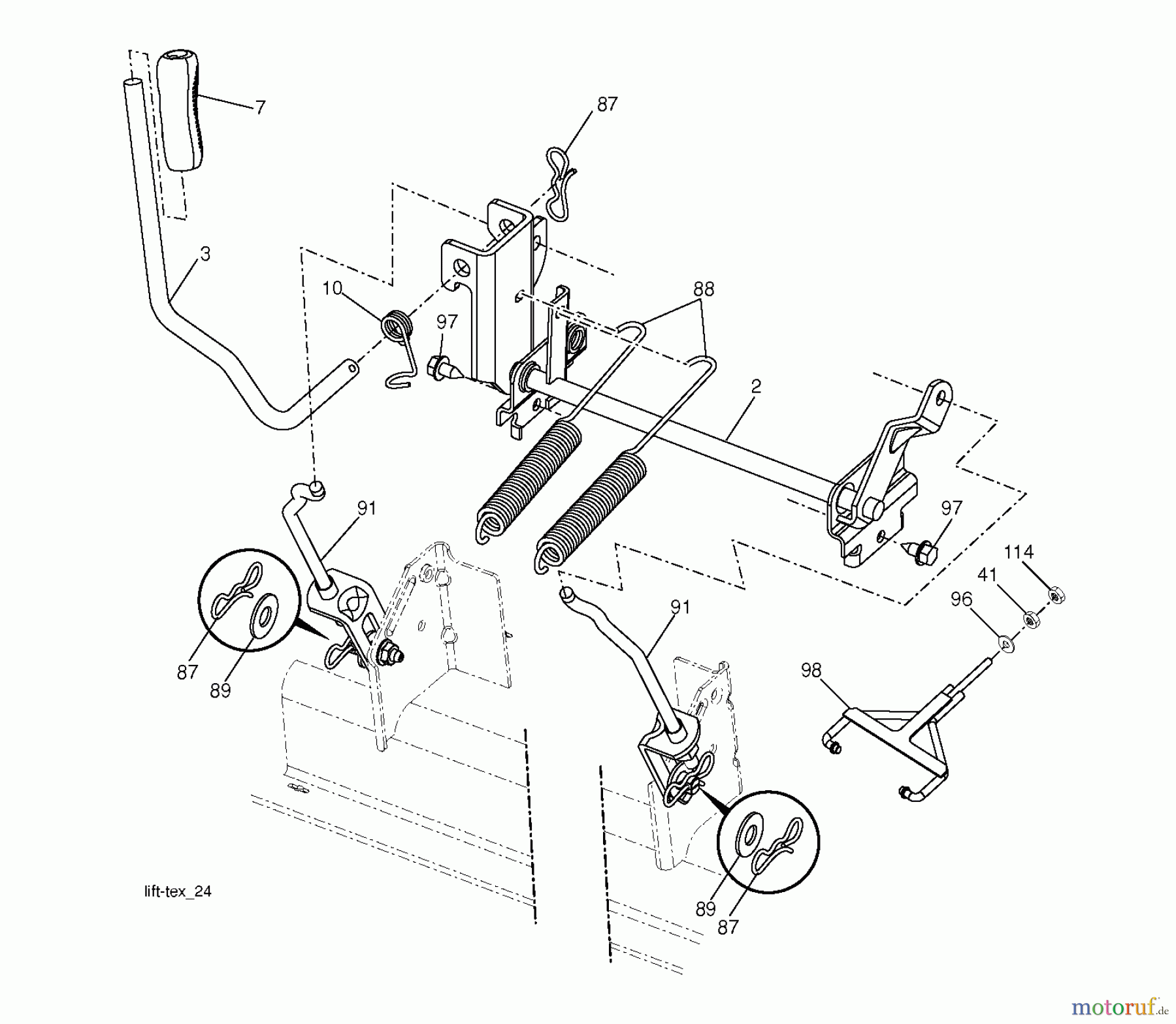 Husqvarna Rasen und Garten Traktoren YTH 2648TDRF (96041026402) - Husqvarna Yard Tractor (2013-05) MOWER LIFT / DECK LIFT
