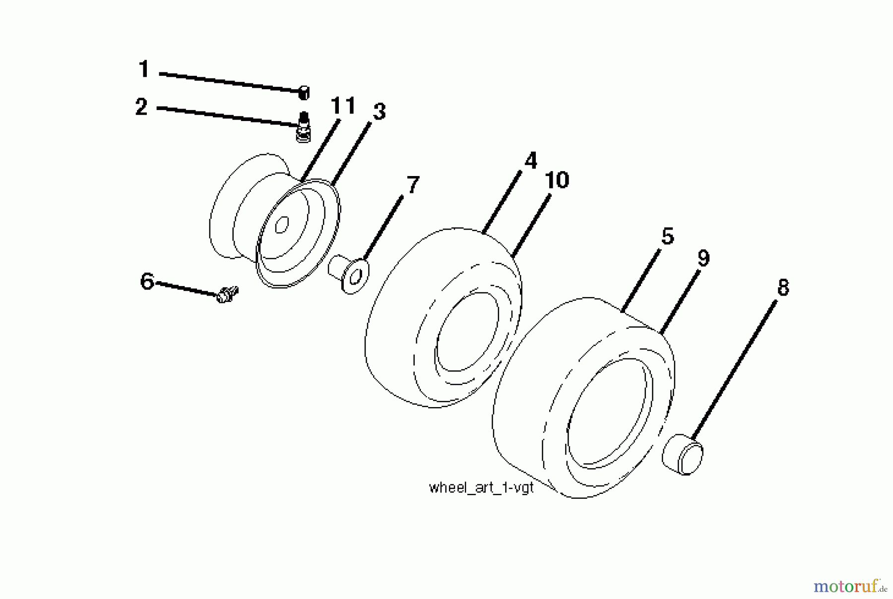  Husqvarna Rasen und Garten Traktoren YTH 2648TDRF (96041026402) - Husqvarna Yard Tractor (2013-05) WHEELS TIRES