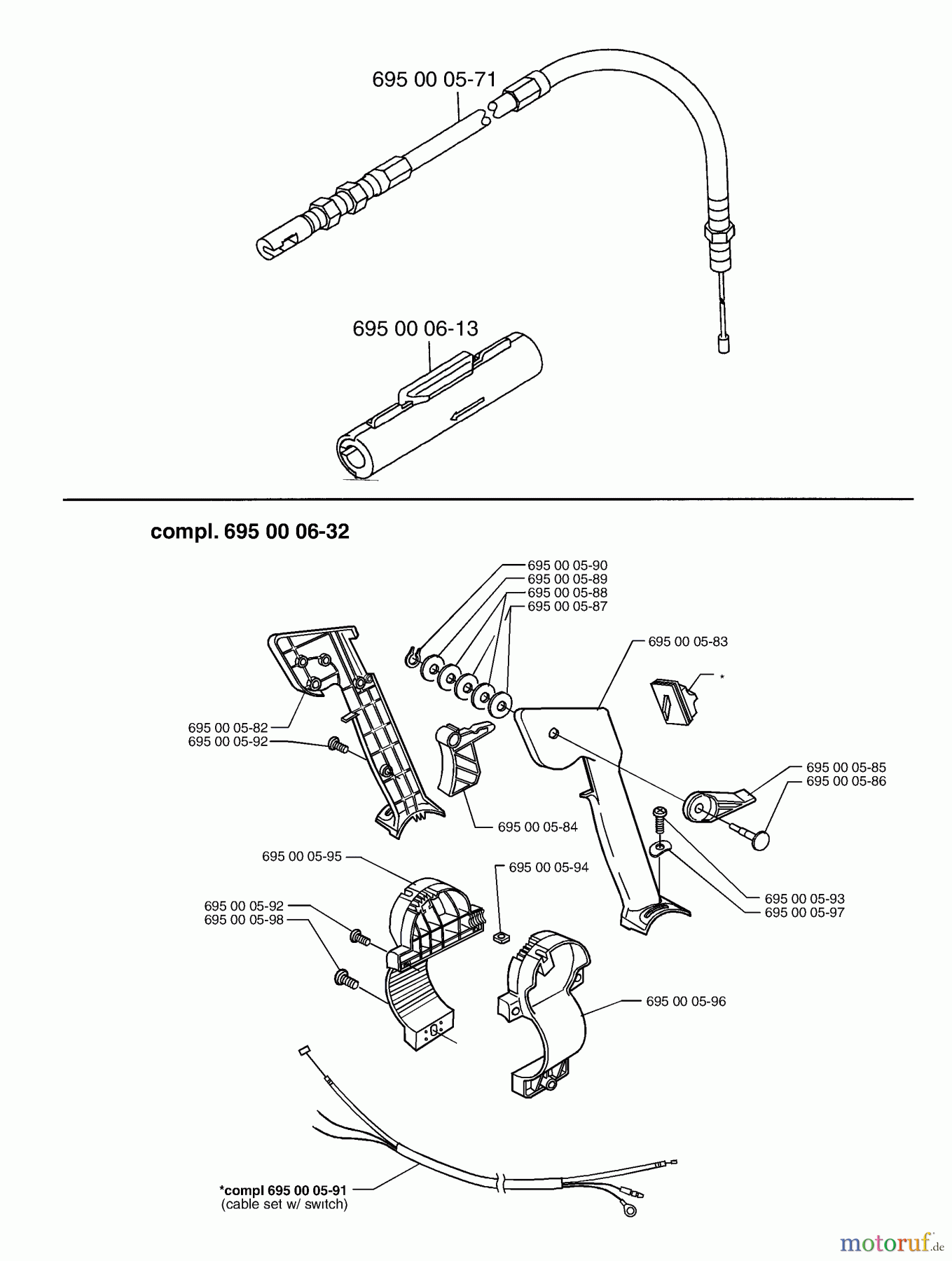 Husqvarna Bläser / Sauger / Häcksler / Mulchgeräte 145 BT - Husqvarna Backpack Blower (Carb II) (2001-04 & After) (California) Throttle Assy.