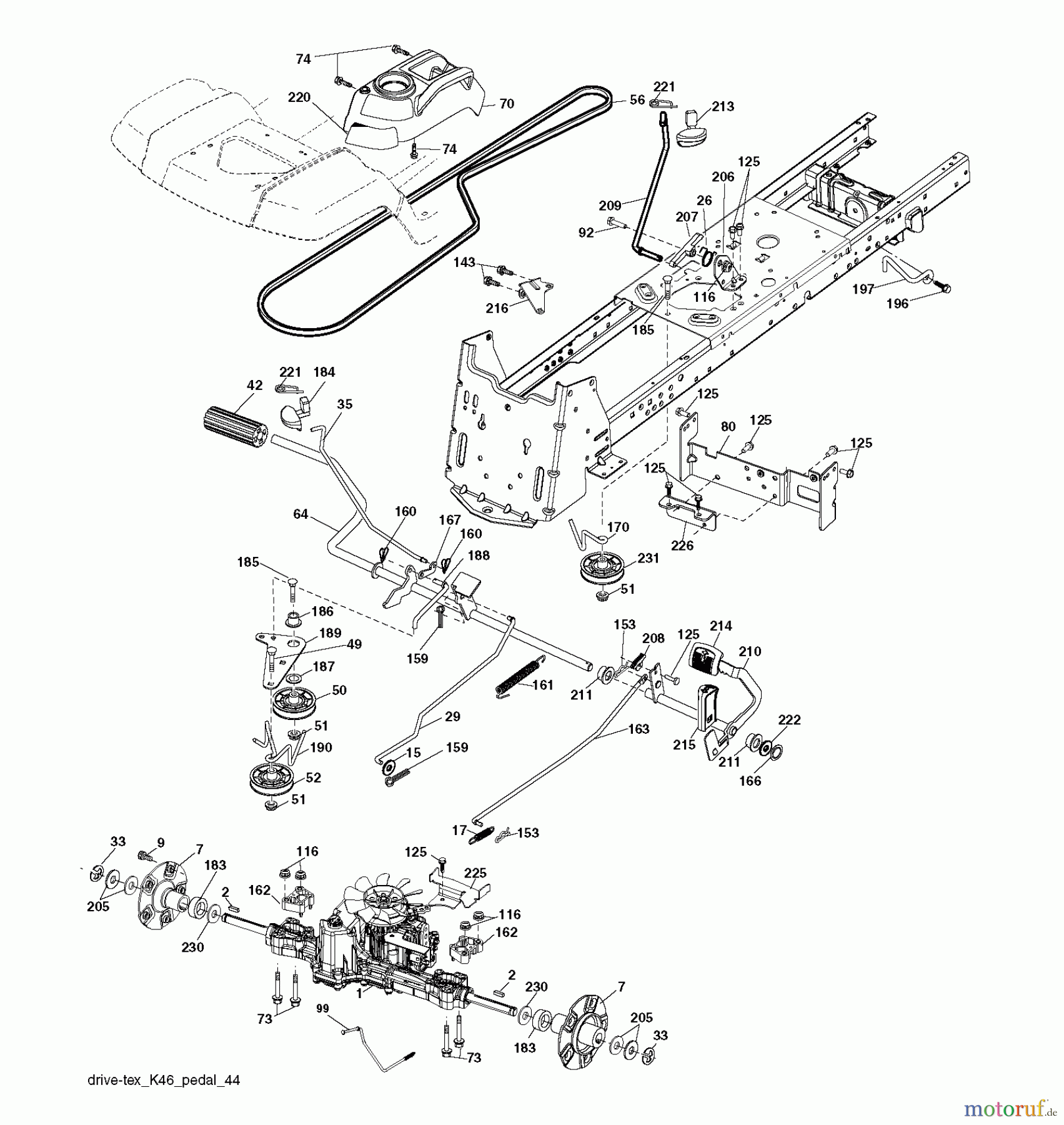 Husqvarna Rasen und Garten Traktoren YTH 2754 (96041006204) - Husqvarna Yard Tractor (2011-06 & After) DRIVE