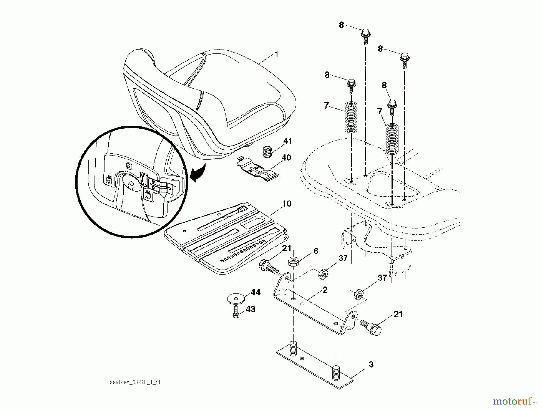  Husqvarna Rasen und Garten Traktoren YTH 2754 (96041006204) - Husqvarna Yard Tractor (2011-06 & After) SEAT
