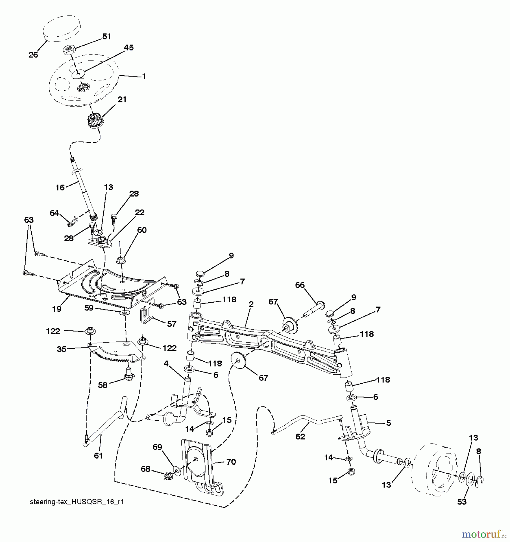  Husqvarna Rasen und Garten Traktoren YTH 2754 (96041022101) - Husqvarna Yard Tractor (2012-12 & After) STEERING