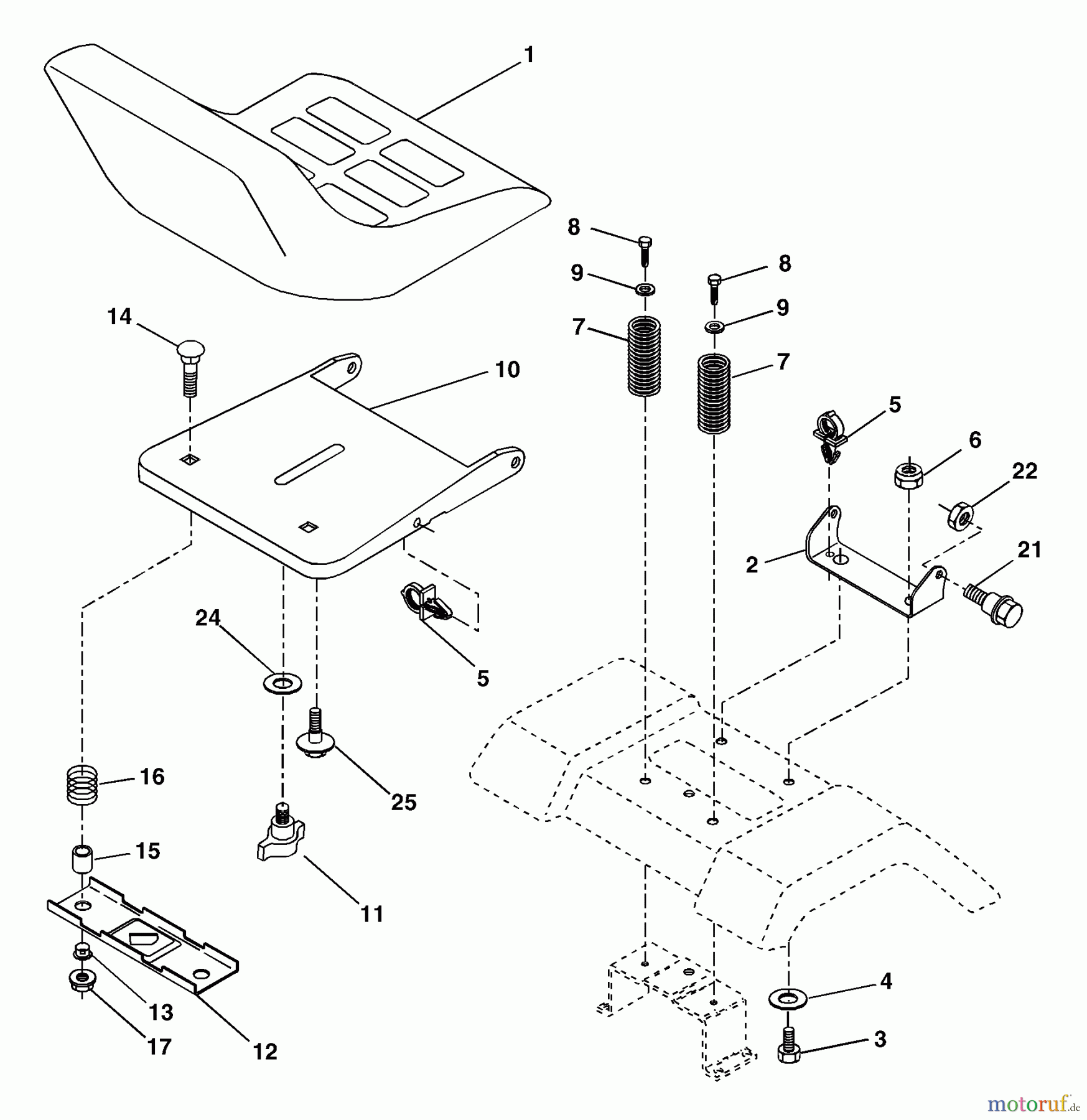 Husqvarna Rasen und Garten Traktoren YTKH 1542XPA (954568465) - Husqvarna Yard Tractor (2003-10 & After) Seat Assembly