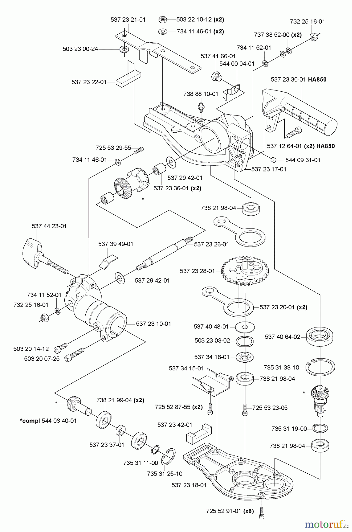 Husqvarna Zubehör HA 110 - Husqvarna Hedge Trimmer Attachment (2005-10 to 2006-12) Gearbox