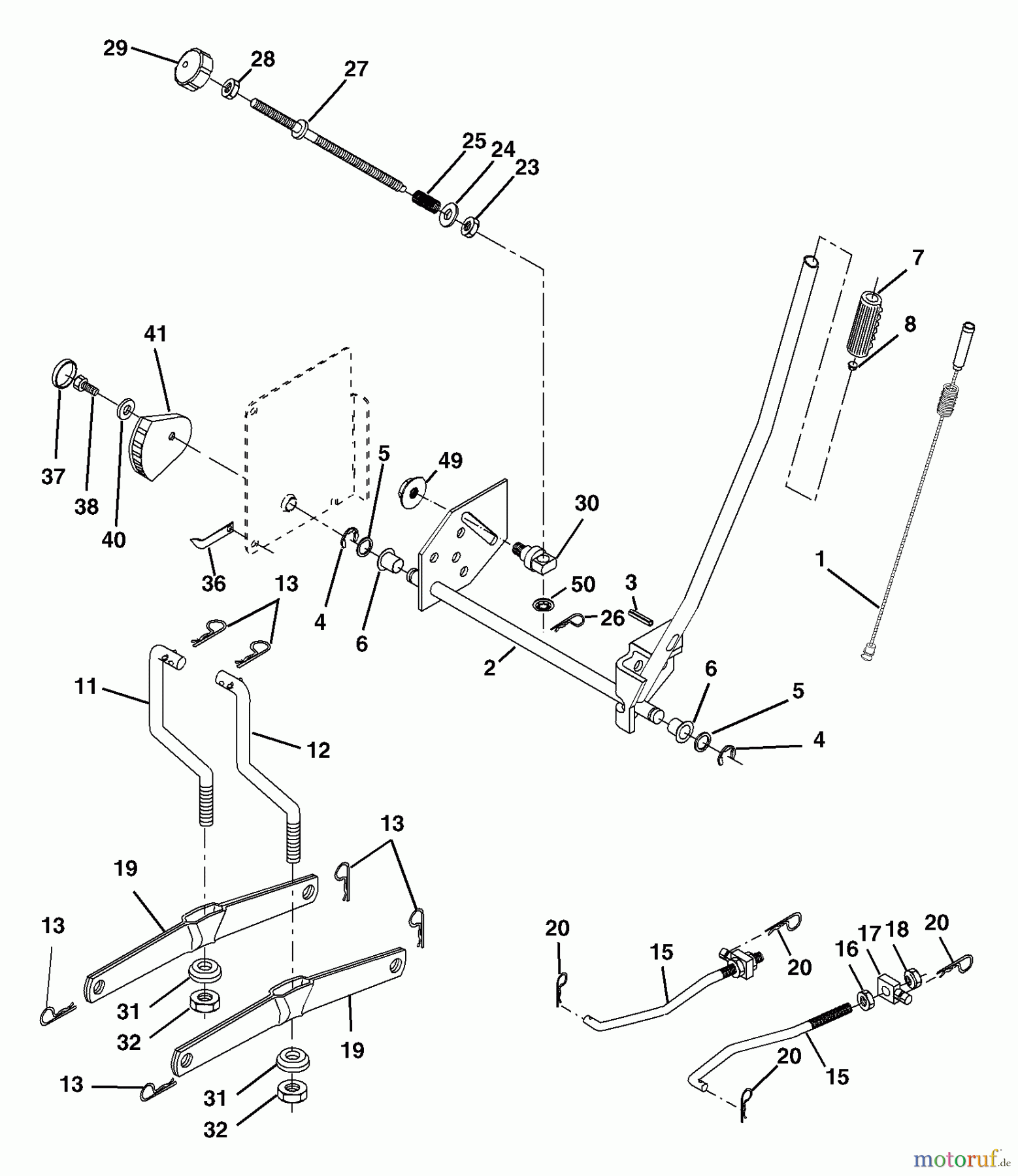 Husqvarna Rasen und Garten Traktoren YTH 1542XP (954568465) - Husqvarna Yard Tractor (2004-03 & After) Mower Lift