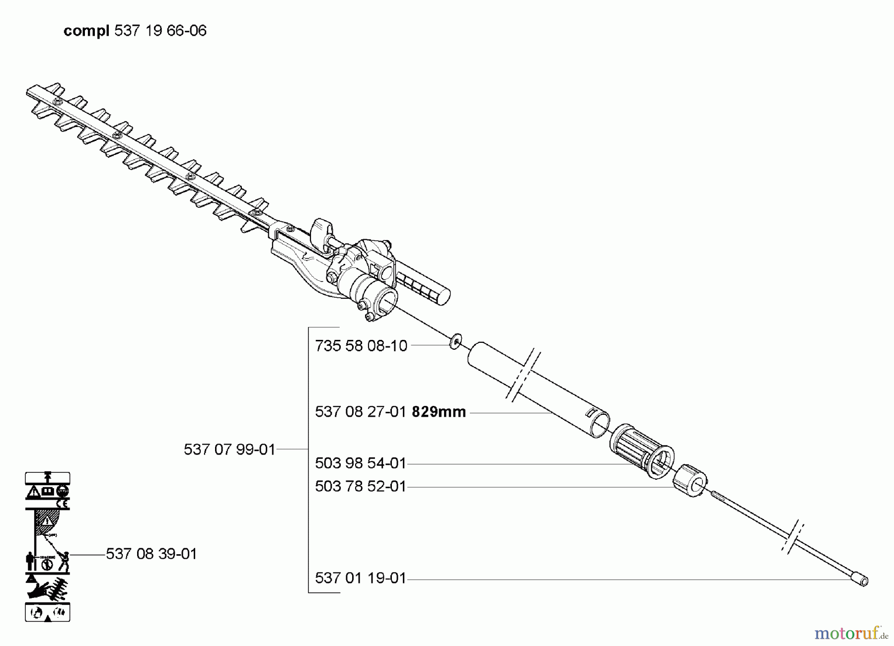 Husqvarna Zubehör HA 850 - Husqvarna Hedge Trimmer Attachment (2005-10 to 2006-12) Hedge Attachment