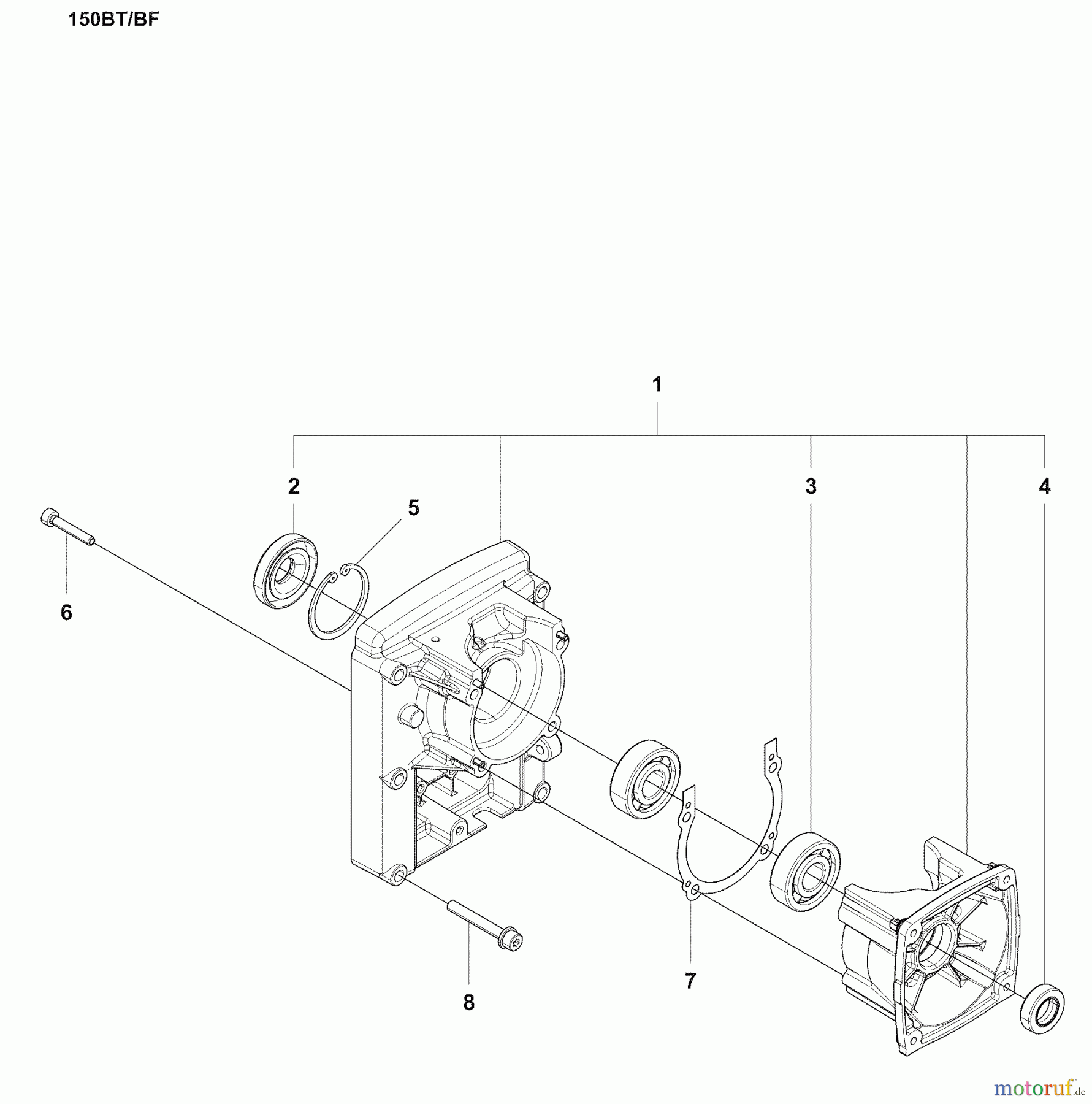Husqvarna Bläser / Sauger / Häcksler / Mulchgeräte 150 BF - Husqvarna Backpack Blower (2007-05 to 2008-09) Crankcase