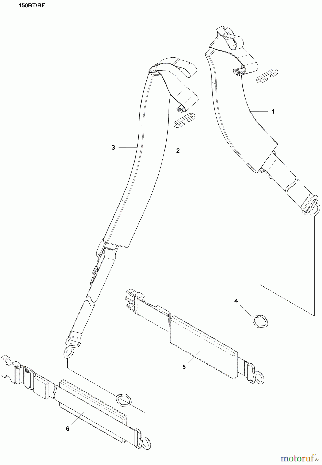 Husqvarna Bläser / Sauger / Häcksler / Mulchgeräte 150 BF - Husqvarna Backpack Blower (2007-05 to 2008-09) Harness