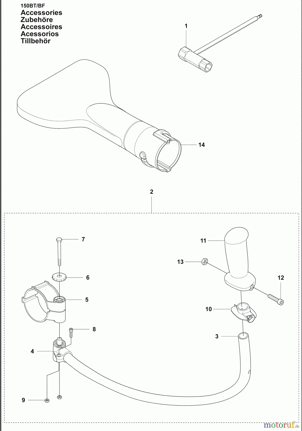 Husqvarna Bläser / Sauger / Häcksler / Mulchgeräte 150 BT - Husqvarna Backpack Blower (2008-10 & After) Accessories