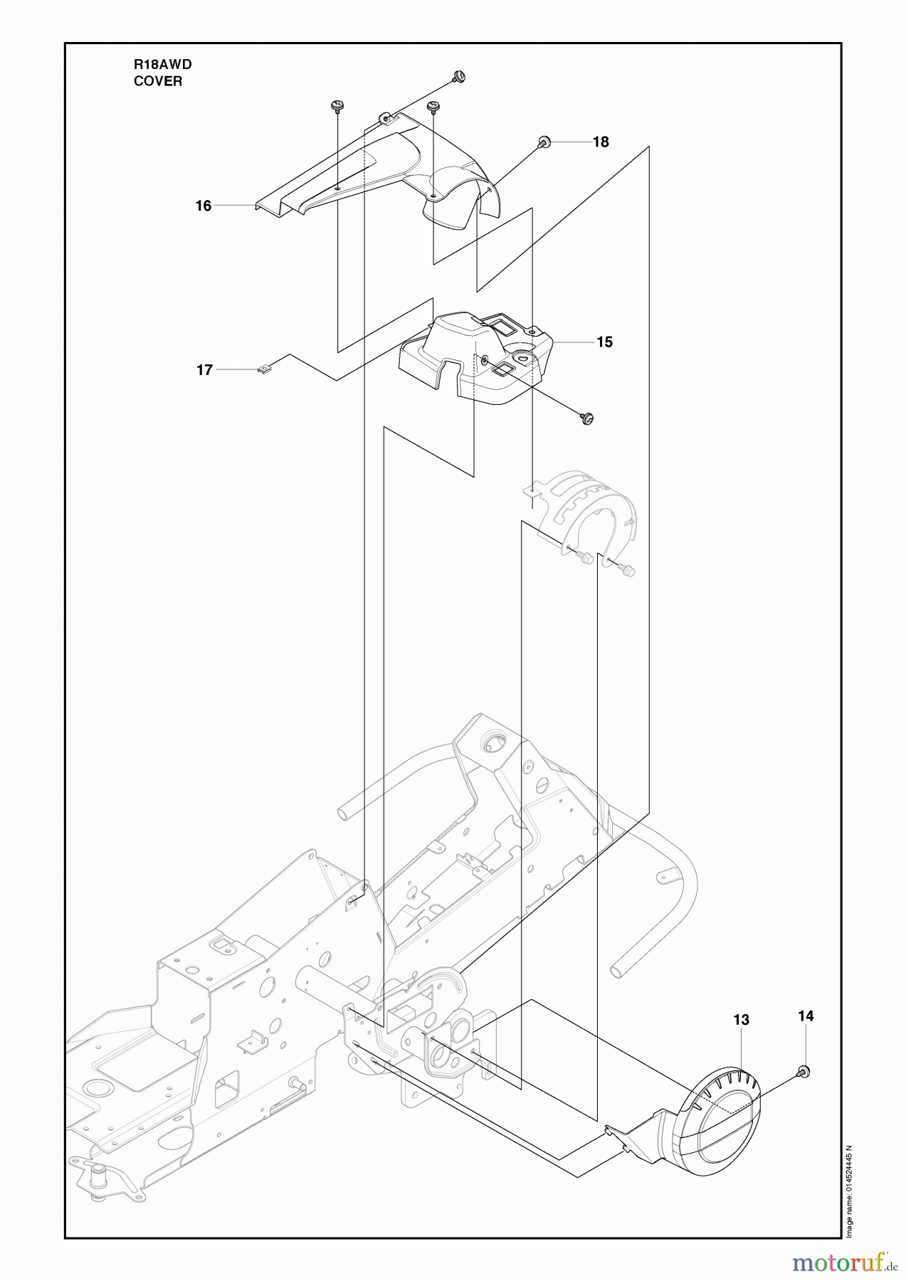 Husqvarna Reitermäher, Motor hinten Rider 18 AWD (966414101) - Husqvarna Rear-Engine Rider (2010-03 & After) Cover Image 3