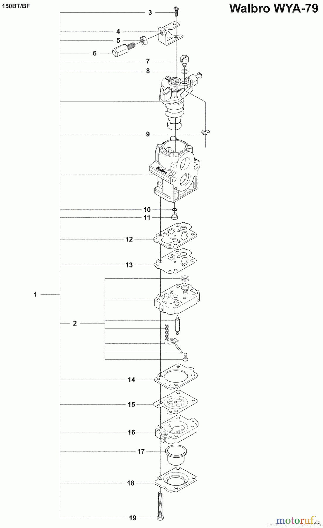 Husqvarna Bläser / Sauger / Häcksler / Mulchgeräte 150 BT - Husqvarna Backpack Blower (2008-10 & After) Carburetor Parts