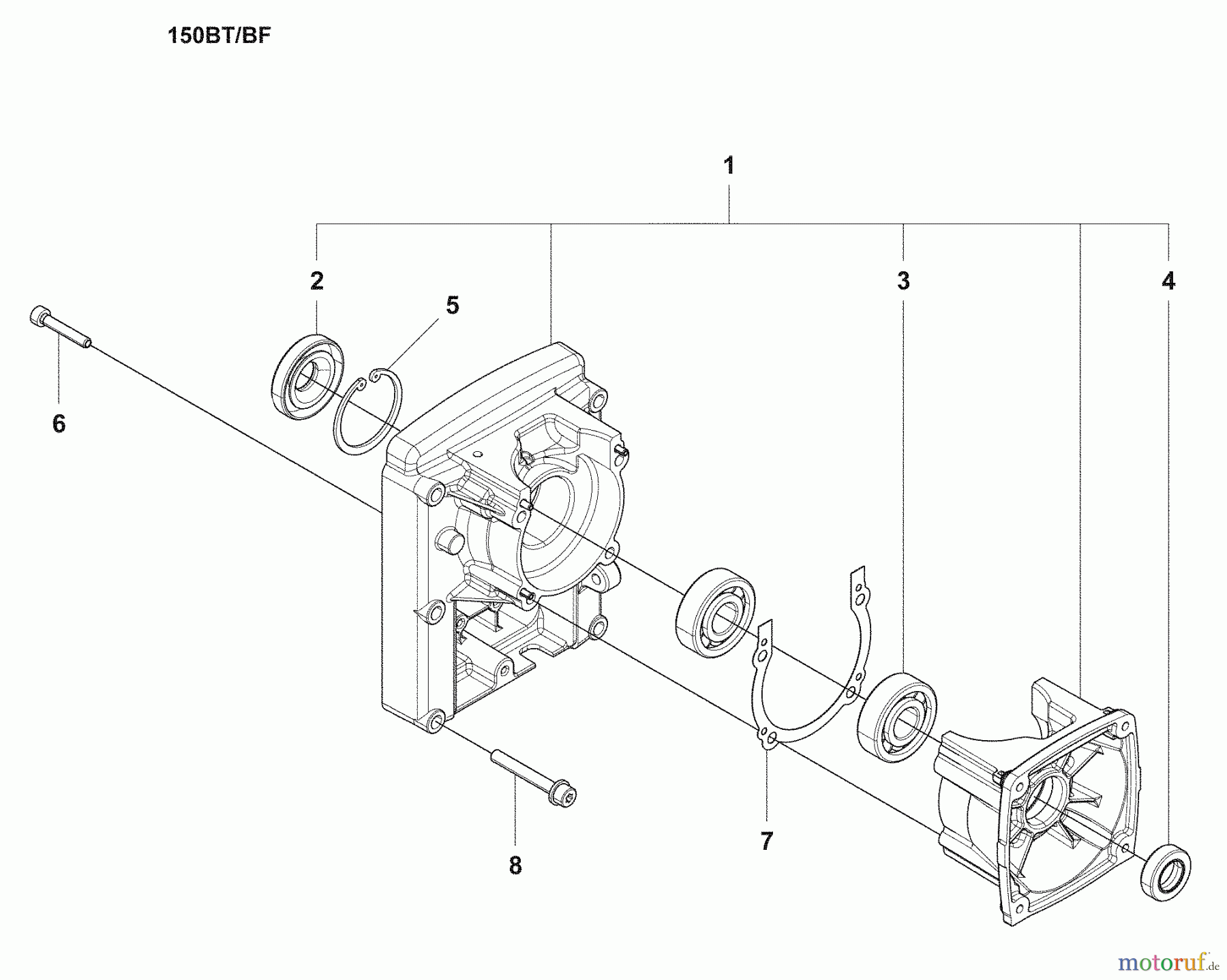  Husqvarna Bläser / Sauger / Häcksler / Mulchgeräte 150 BT - Husqvarna Backpack Blower (2008-10 & After) Crankcase