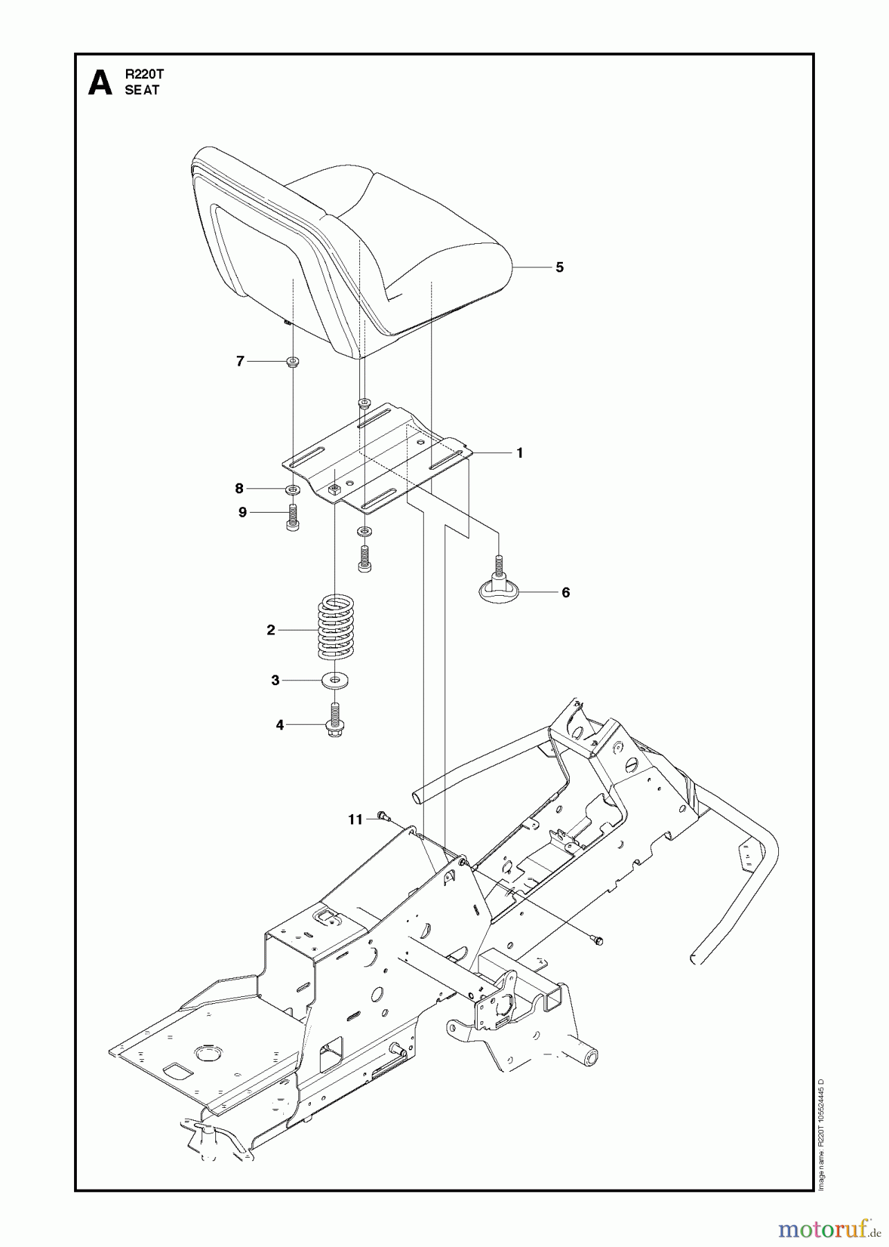 Husqvarna Reitermäher, Motor hinten Rider 322T AWD (966785801) - Husqvarna Rear-Engine Rider (2012-03 & After) SEAT