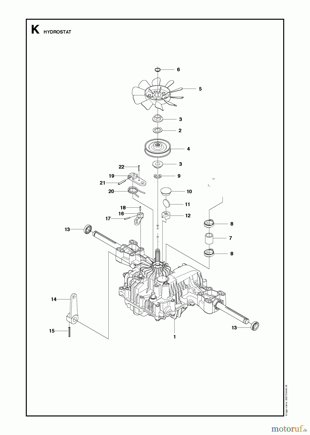 Husqvarna Reitermäher, Motor hinten Rider 322T AWD (966785801) - Husqvarna Rear-Engine Rider (2012-03 & After) TRANSMISSION #2