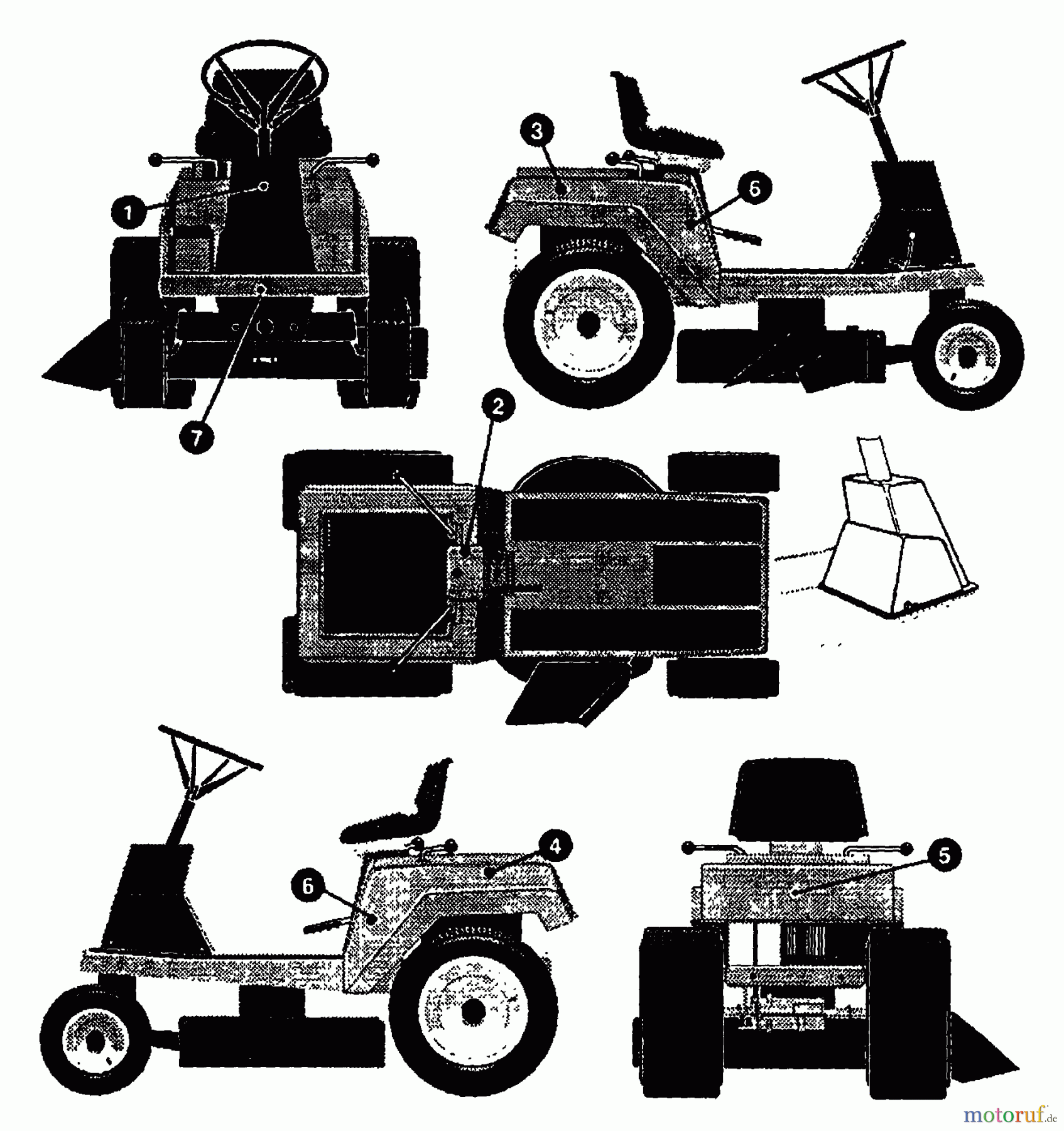 Husqvarna Reitermäher, Motor hinten Rider 800 - Husqvarna Rear-Engine Rider (1993-04 & After) Decals Decorative