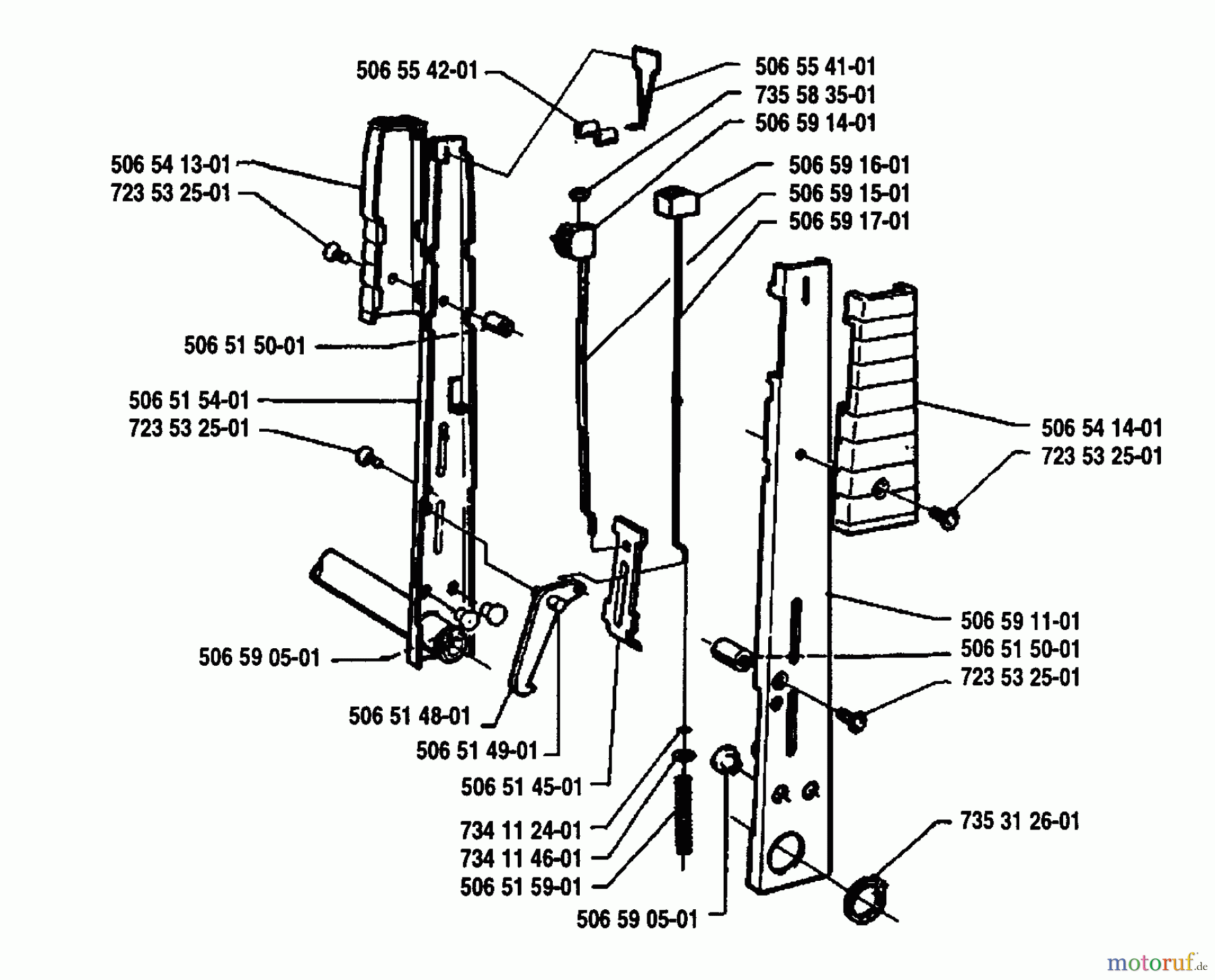 Husqvarna Reitermäher, Motor hinten Rider 850 12 - Husqvarna Swedish Rider (1991-01 & After) Lever Assembly