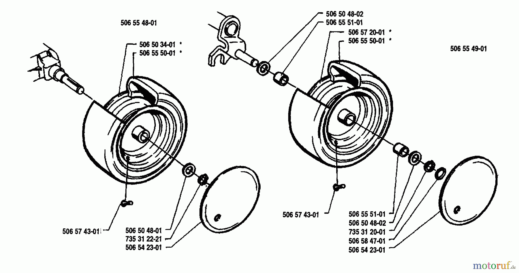 Husqvarna Reitermäher, Motor hinten Rider 850 12 - Husqvarna Swedish Rider (1991-01 & After) Wheel Assembly