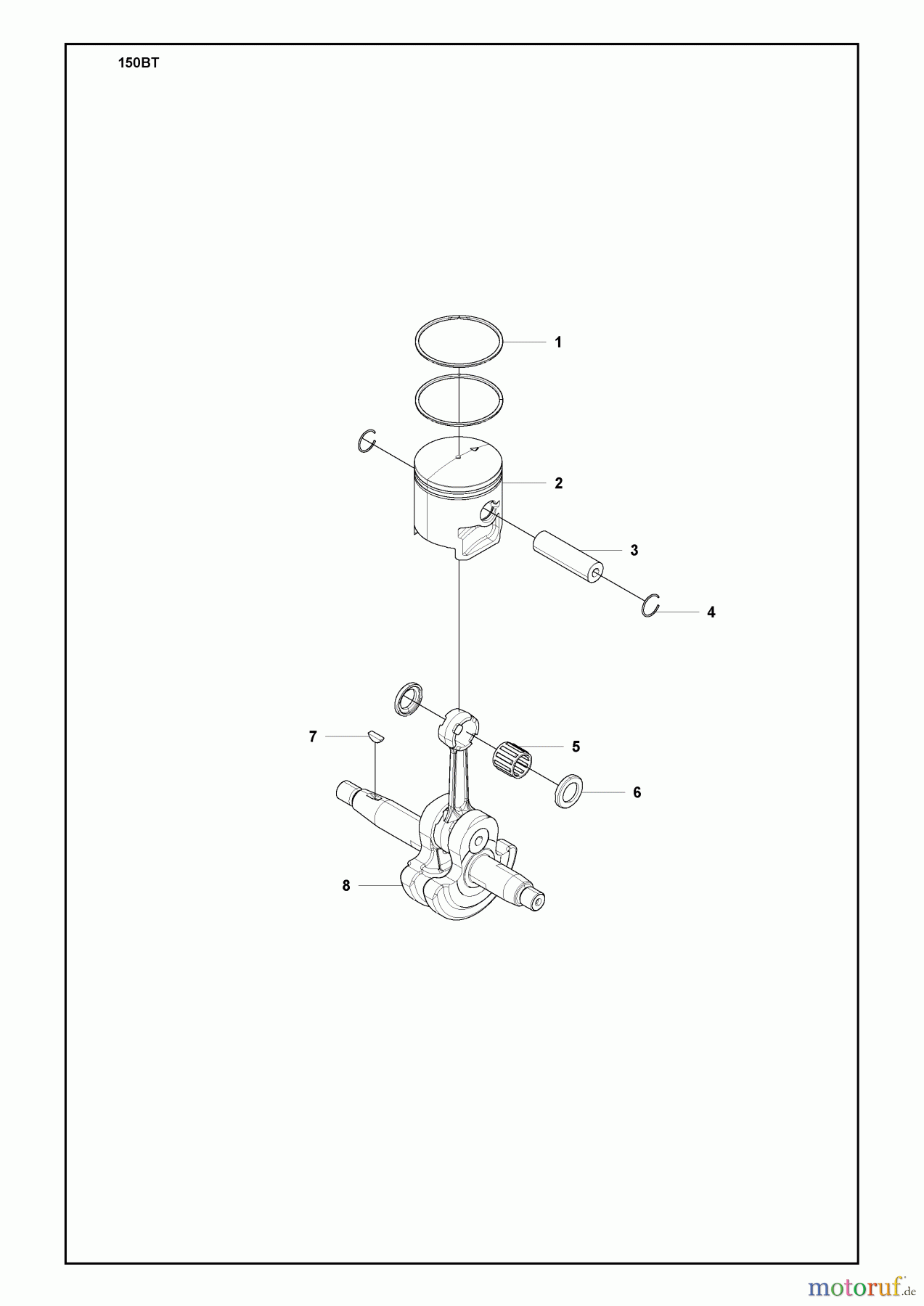  Husqvarna Bläser / Sauger / Häcksler / Mulchgeräte 150 BT - Husqvarna Backpack Blower (2009-10 & After) (Lowes) Crankshaft
