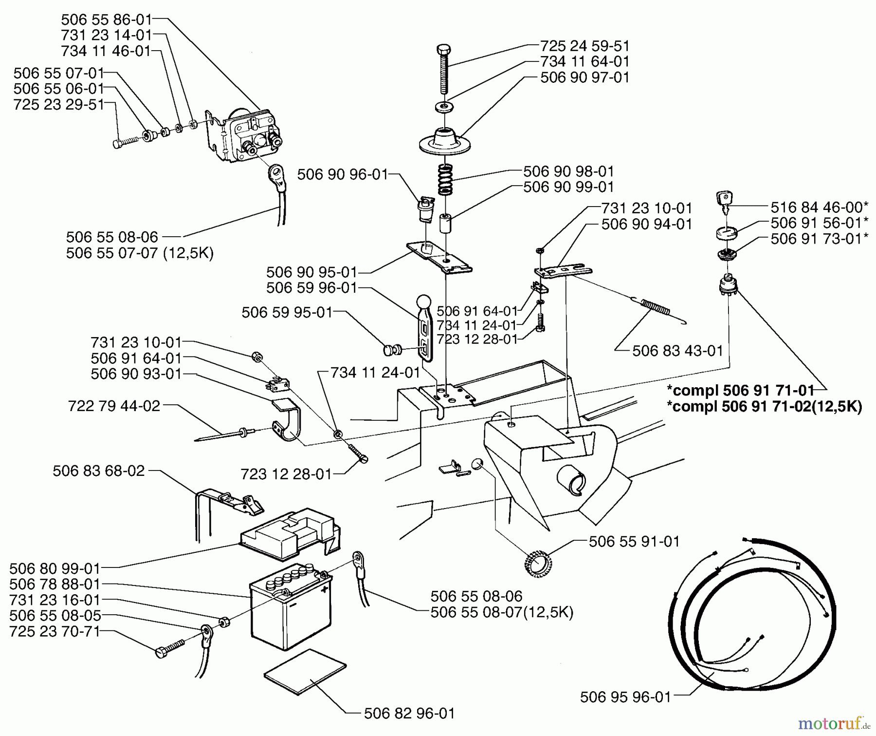 Husqvarna Reitermäher, Motor hinten Rider 970 - Husqvarna Swedish Rider (1998-01 & After) Accessories