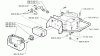 Husqvarna Rider 970 - Swedish Rider (1998-01 & After) Ersatzteile Engine Silencer & Battery Assembly