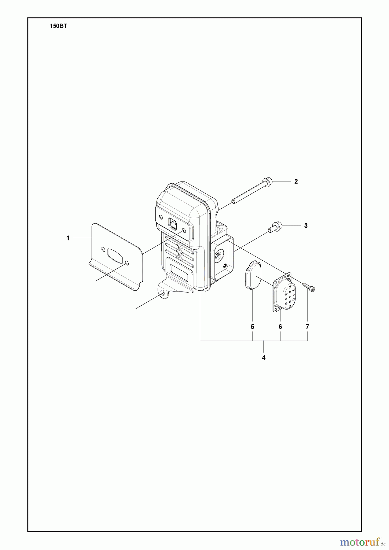  Husqvarna Bläser / Sauger / Häcksler / Mulchgeräte 150 BT - Husqvarna Backpack Blower (2009-10 & After) (Lowes) Muffler