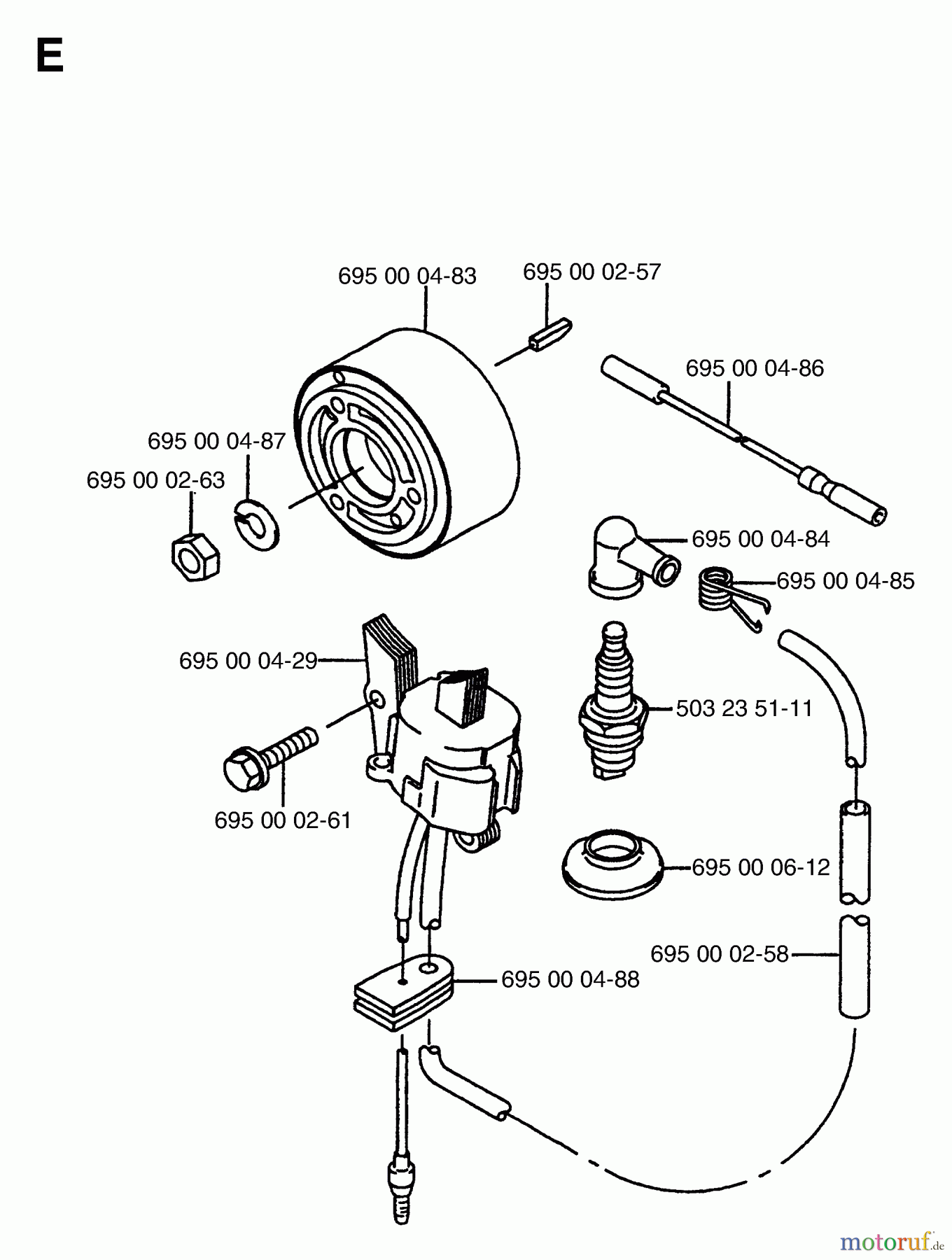 Husqvarna Bläser / Sauger / Häcksler / Mulchgeräte 155 BF - Husqvarna Backpack Blower (1999-07 & After) Ignition & Flywheel