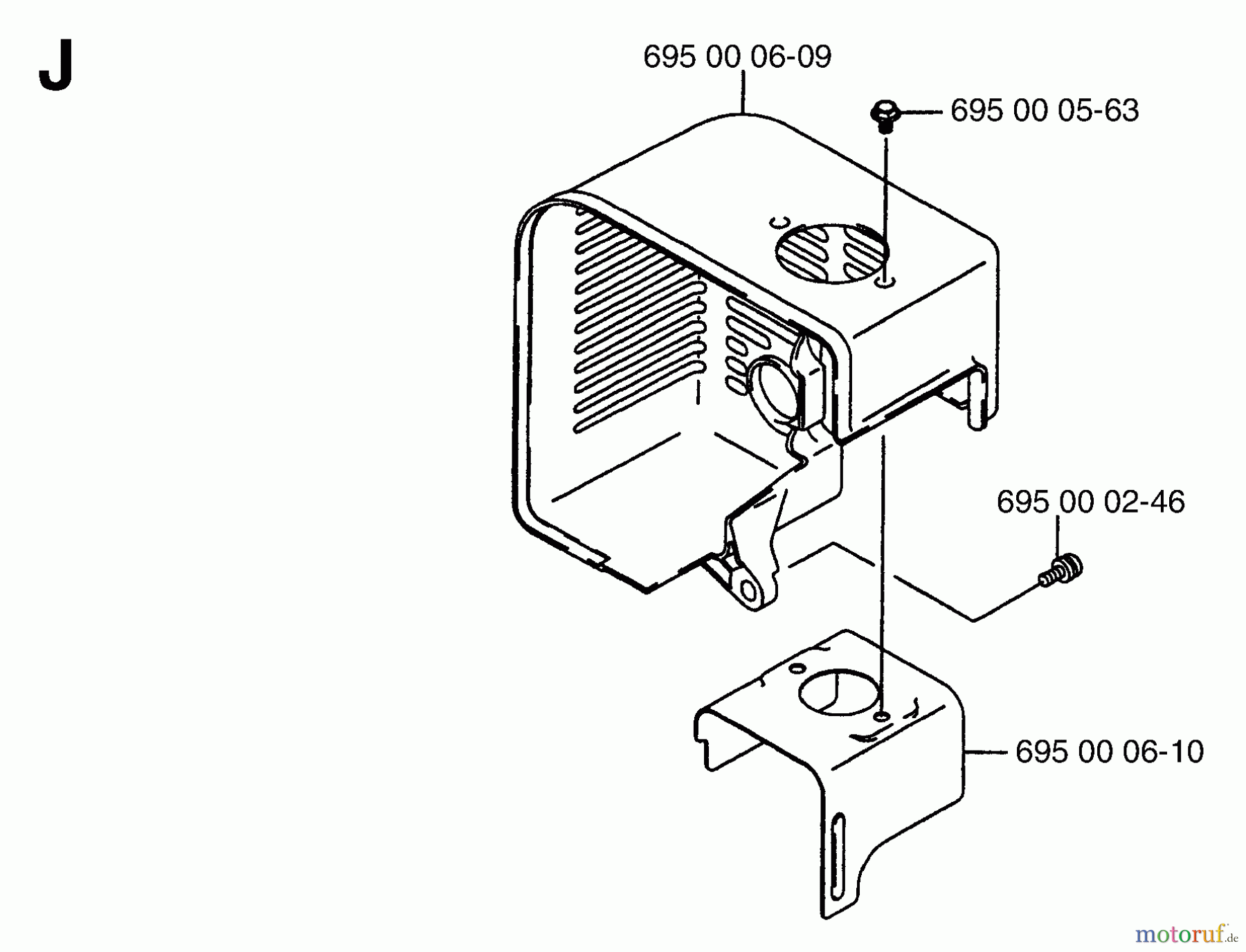 Husqvarna Bläser / Sauger / Häcksler / Mulchgeräte 155 BF - Husqvarna Backpack Blower (1999-07 & After) Muffler Guard