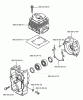 Husqvarna 155 BF - Backpack Blower (2001-04 & After) (California) Ersatzteile Cylinder / Crankcase