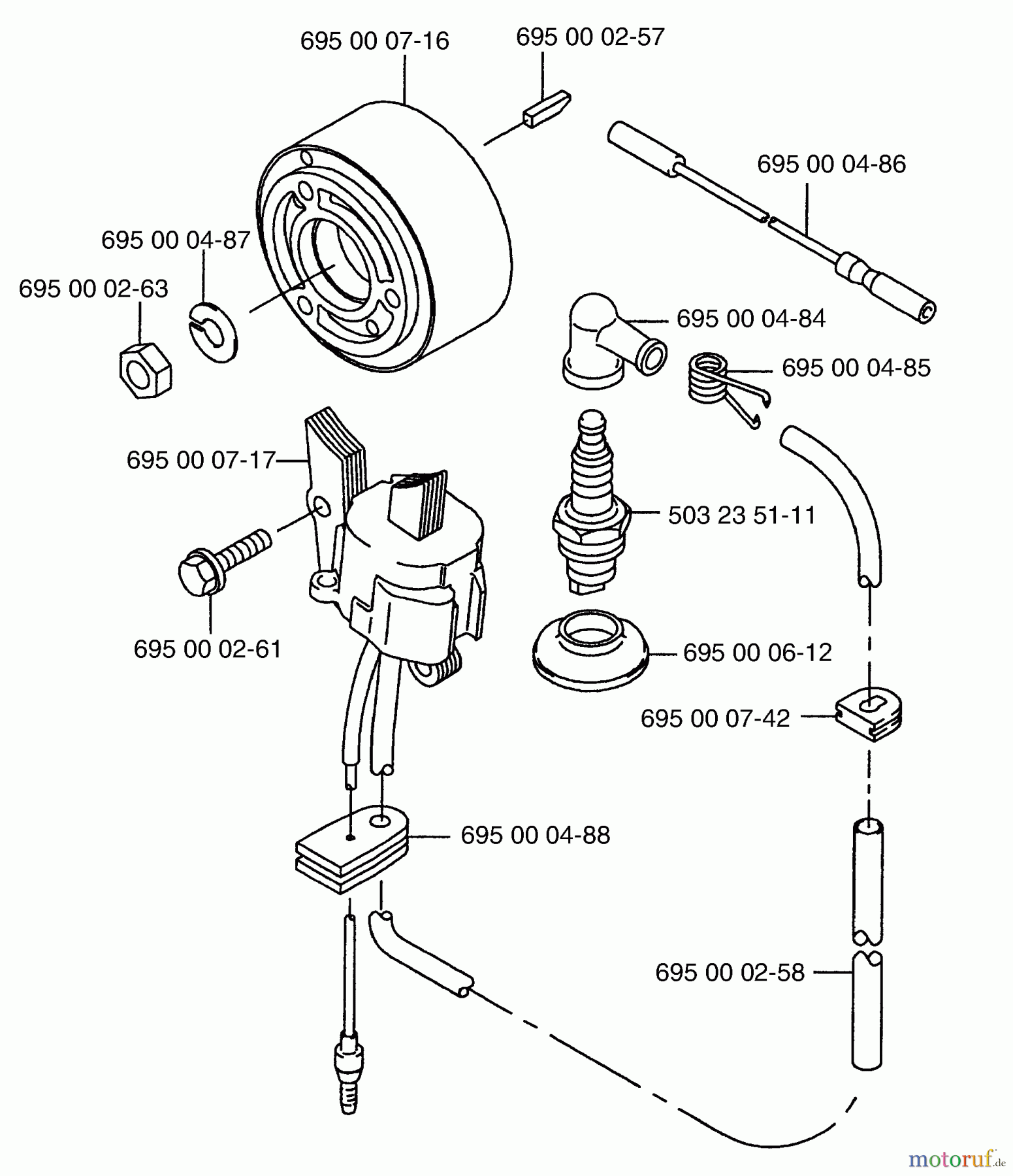 Husqvarna Bläser / Sauger / Häcksler / Mulchgeräte 155 BF - Husqvarna Backpack Blower (2001-04 & After) (California) Ignition / Flywheel
