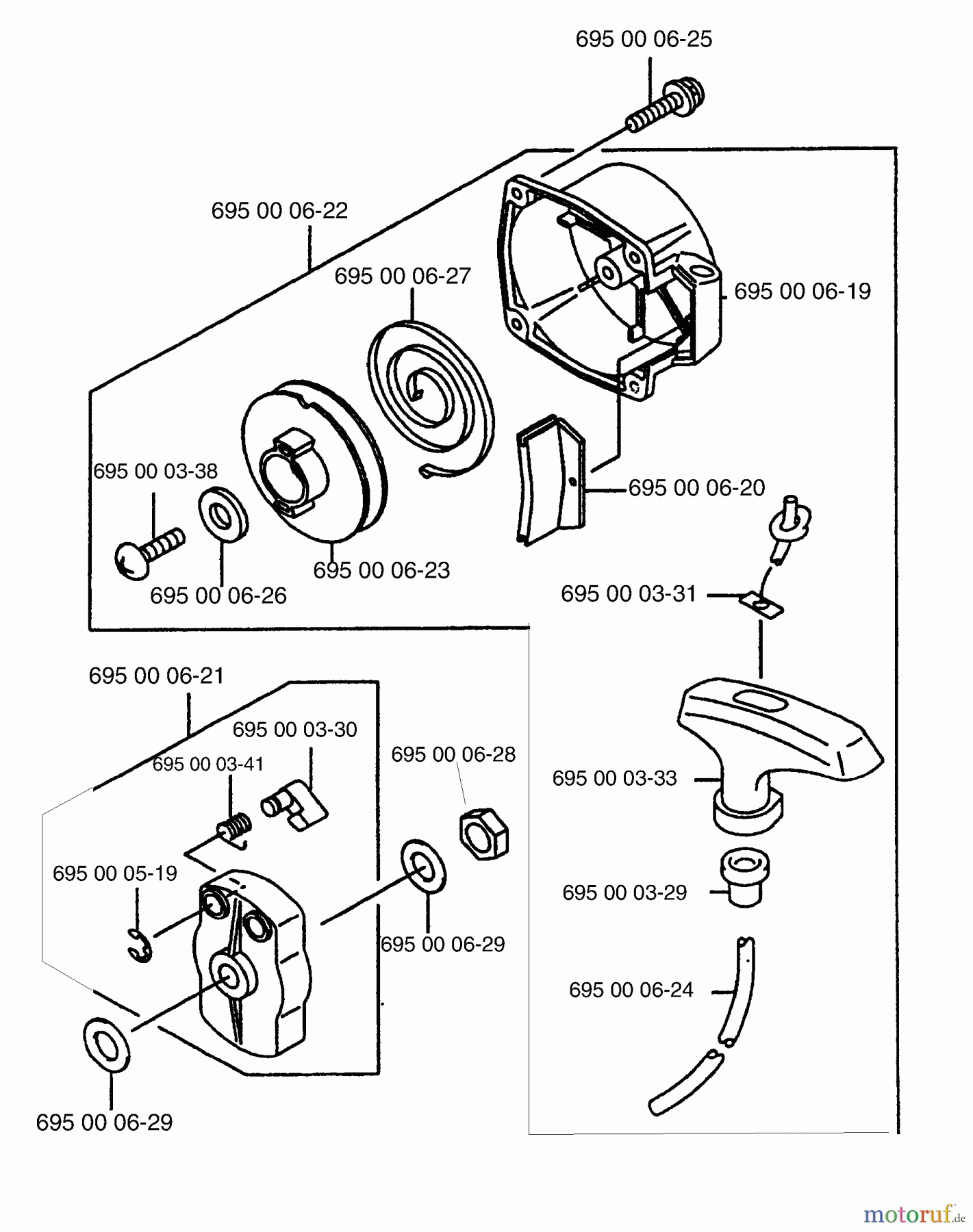 Husqvarna Bläser / Sauger / Häcksler / Mulchgeräte 155 BF - Husqvarna Backpack Blower (2001-04 & After) (California) Starter