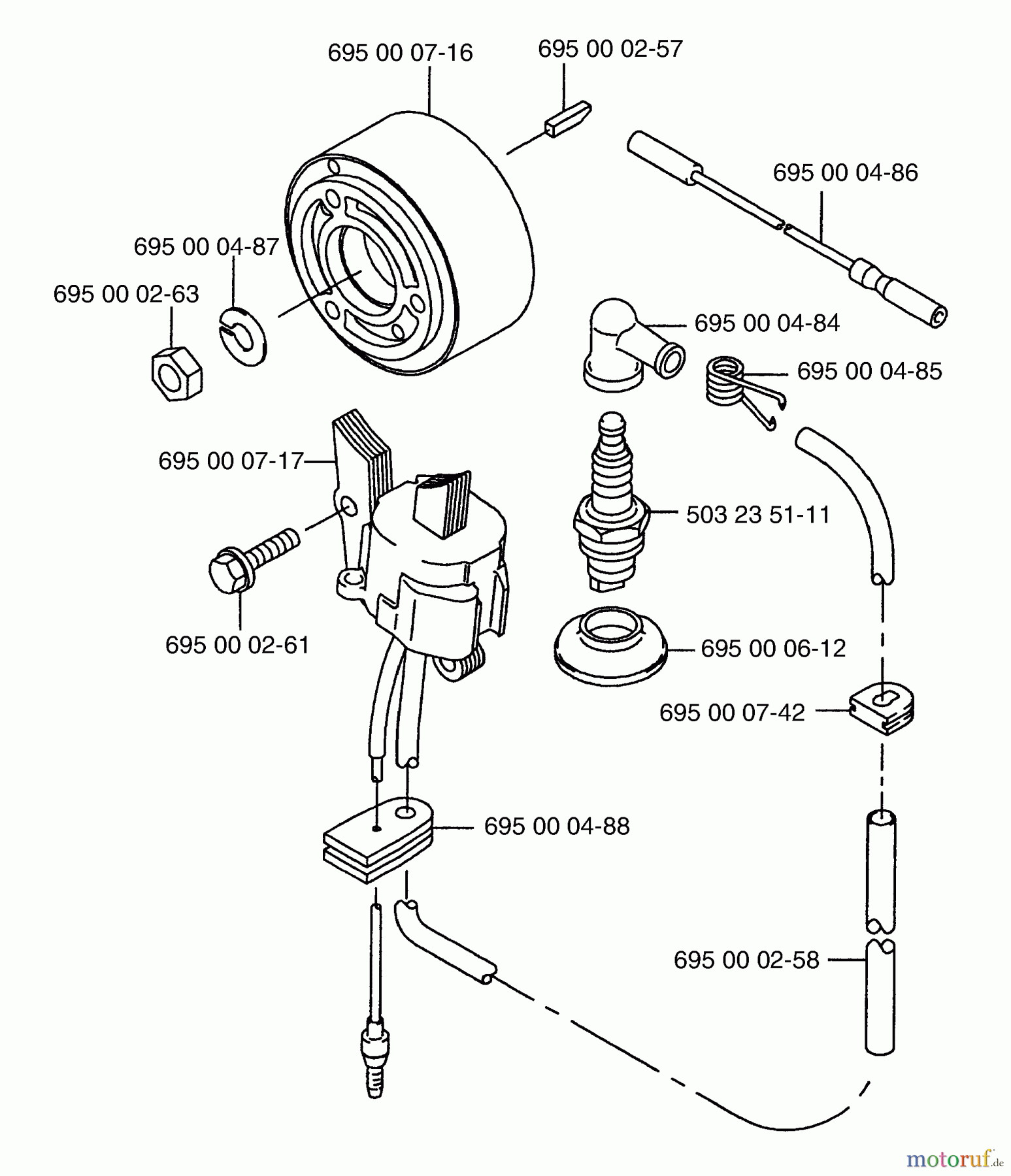 Husqvarna Bläser / Sauger / Häcksler / Mulchgeräte 155 BT - Husqvarna Backpack Blower (2001-04 & After) (California) Ignition / Flywheel