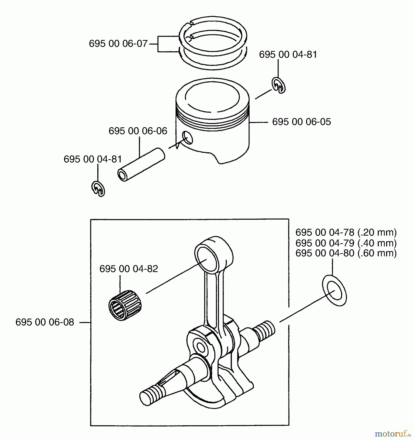 Husqvarna Bläser / Sauger / Häcksler / Mulchgeräte 155 BT - Husqvarna Backpack Blower (2001-04 & After) (California) Piston / Crankshaft
