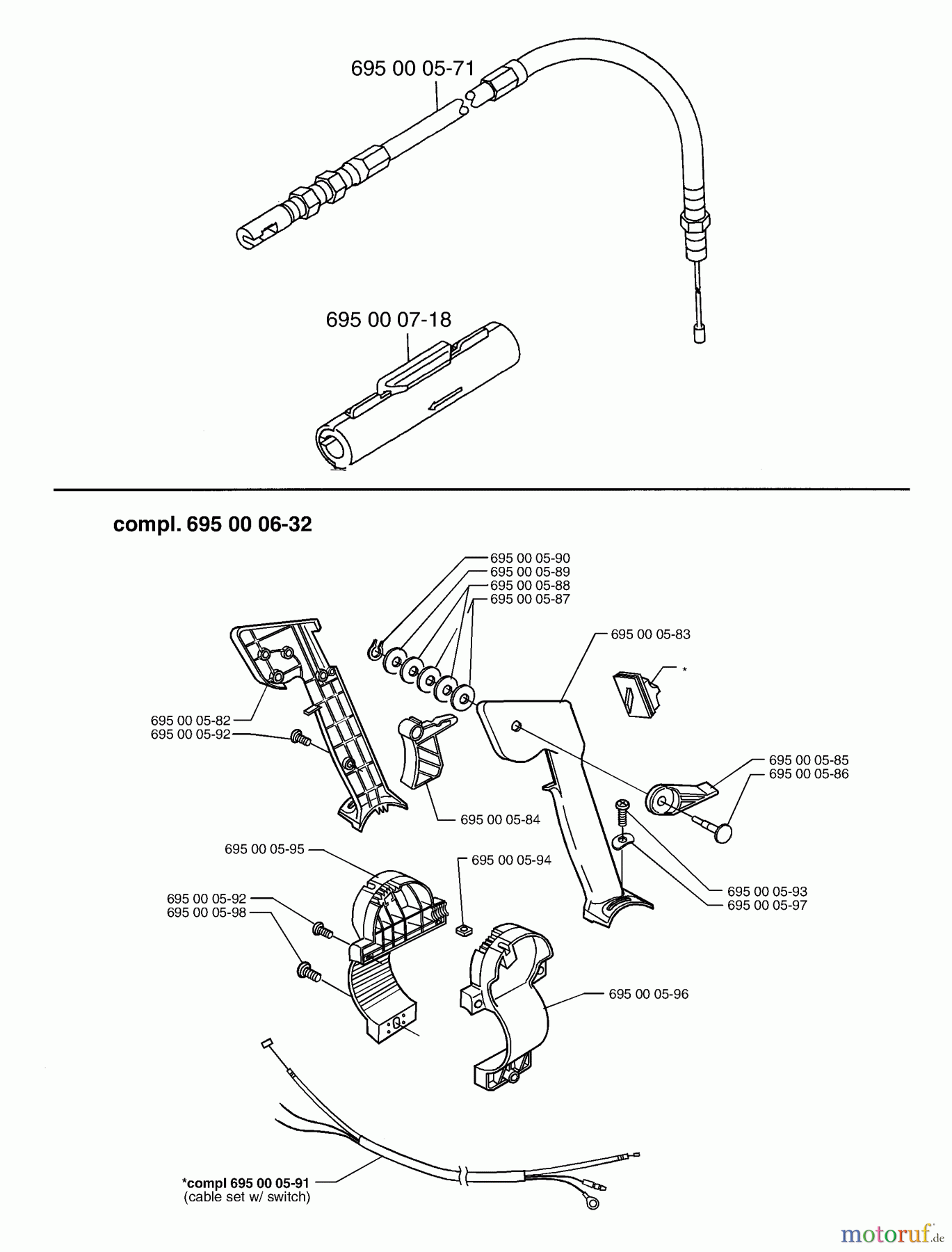 Husqvarna Bläser / Sauger / Häcksler / Mulchgeräte 155 BT - Husqvarna Backpack Blower (2001-04 & After) (California) Throttle Assy.