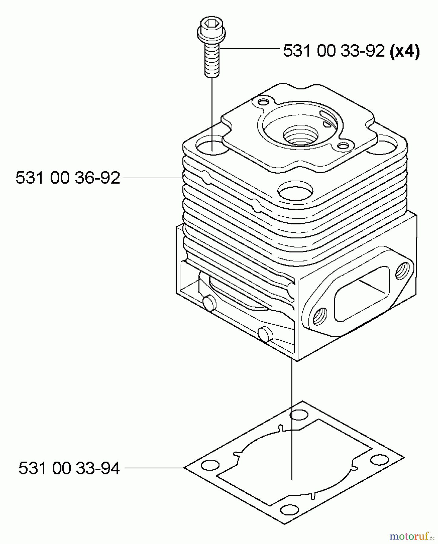 Husqvarna Bläser / Sauger / Häcksler / Mulchgeräte 155 BT - Husqvarna Backpack Blower (2005-08 & After) Cylinder