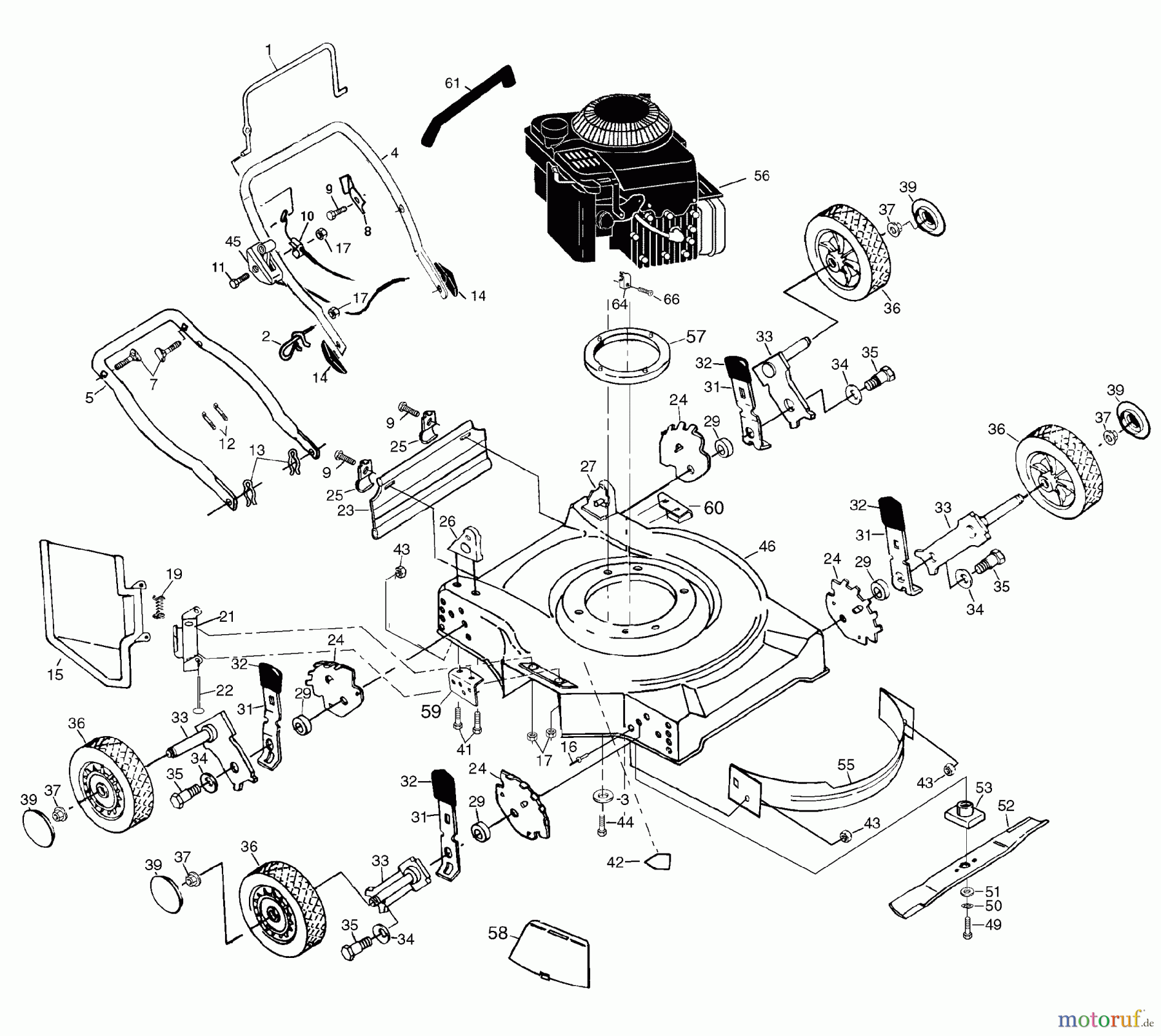 Husqvarna Rasenmäher 6020 MDA (954222688) - Husqvarna Walk-Behind Mower (2001-01 & After) Repair Parts