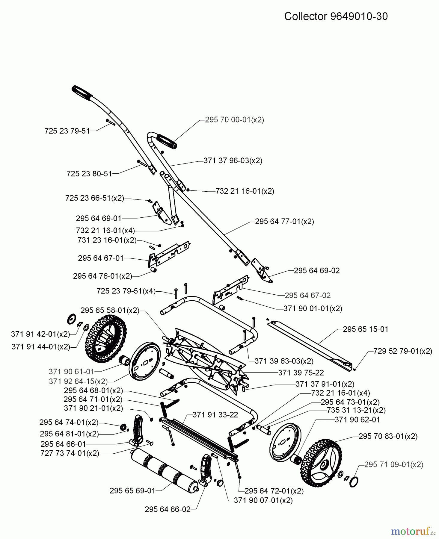 Husqvarna Rasenmäher 64 (964954003) - Husqvarna Reel Mower (2008-08 & After) Collector