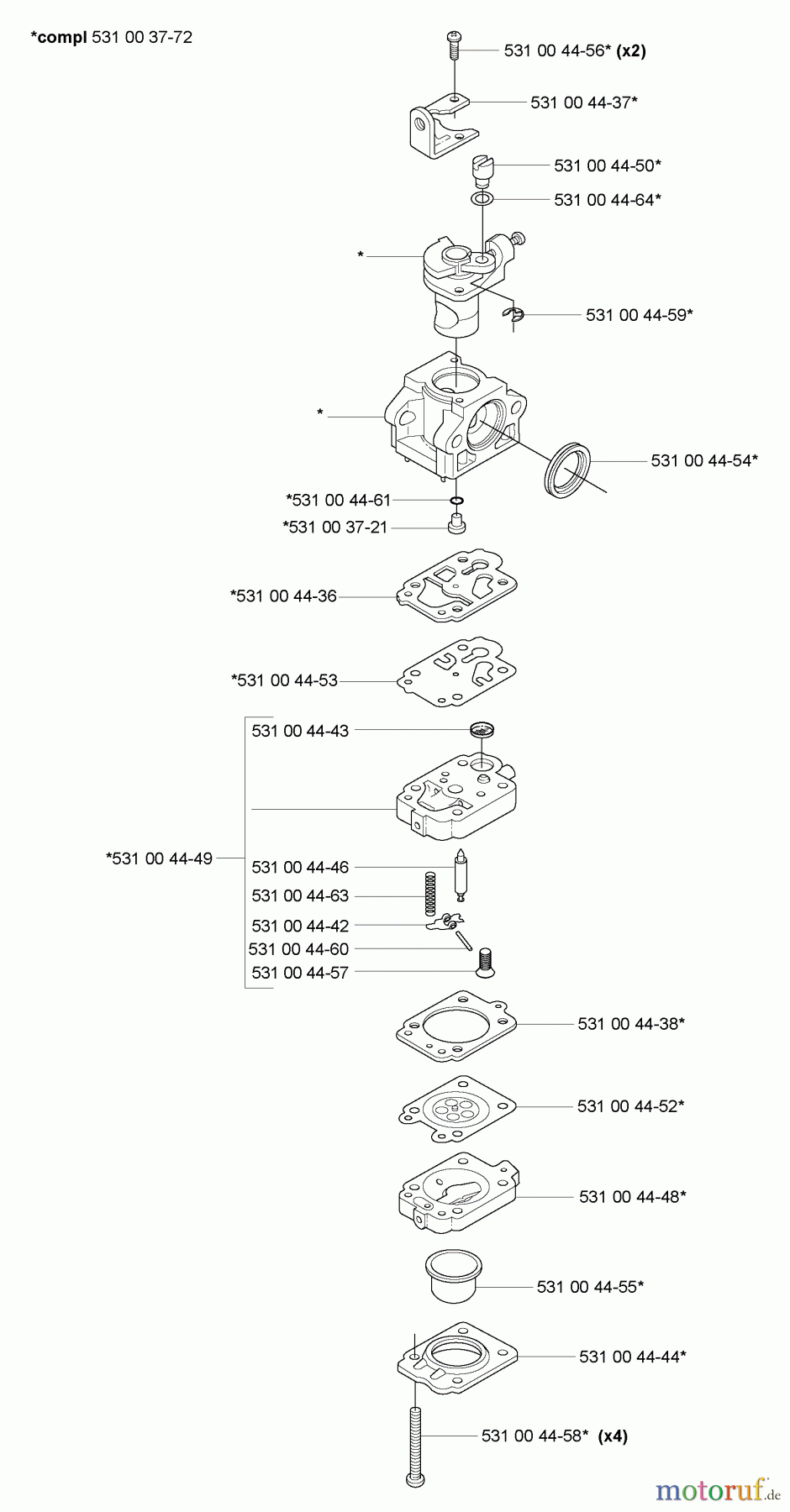 Husqvarna Bläser / Sauger / Häcksler / Mulchgeräte 165 BT - Husqvarna Backpack Blower (2005-08 & After) Carburator