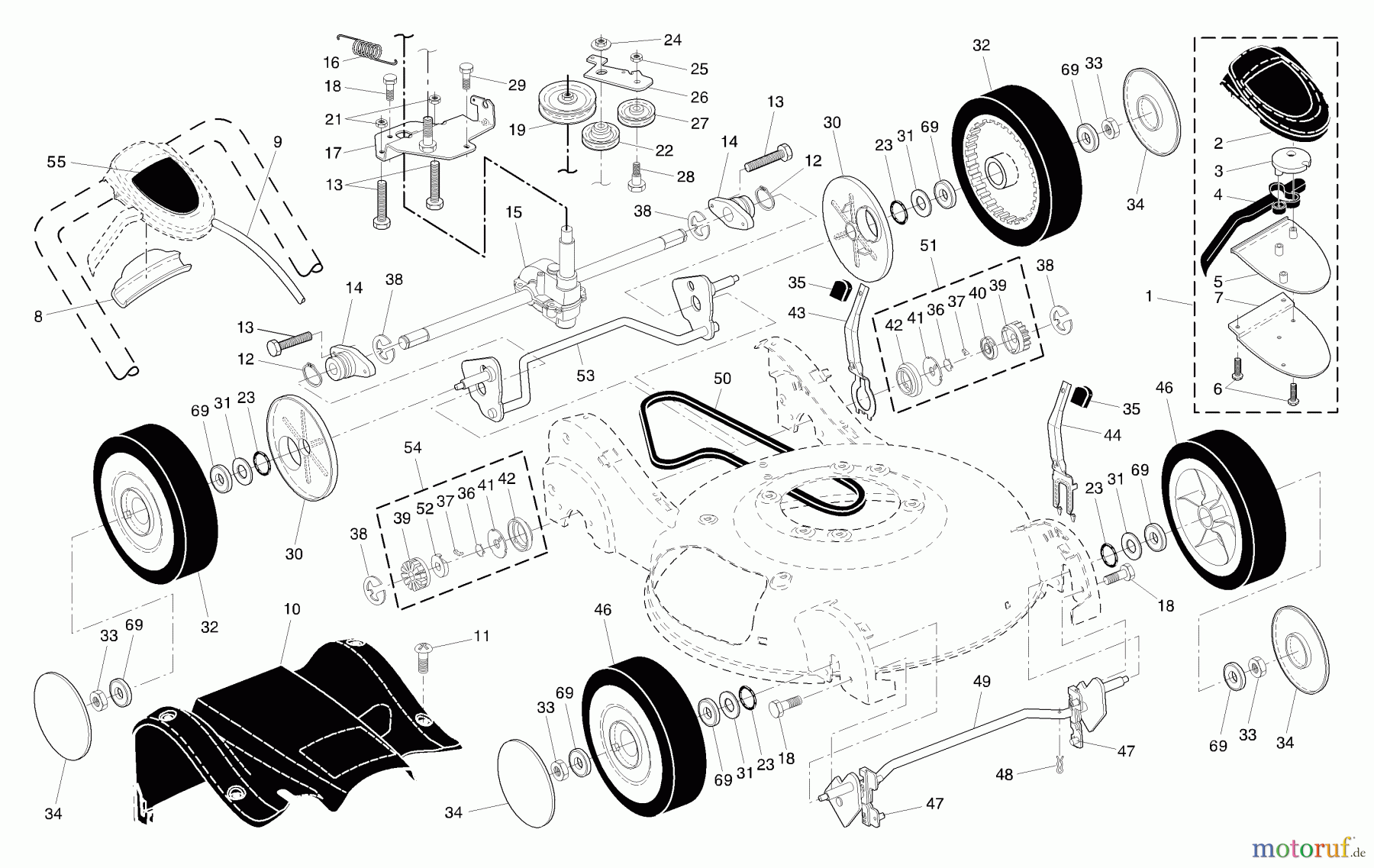 Husqvarna Rasenmäher 917.375950 - Husqvarna Walk-Behind Mower (2005-01 & After) (Sears Craftsman) Drive Assembly
