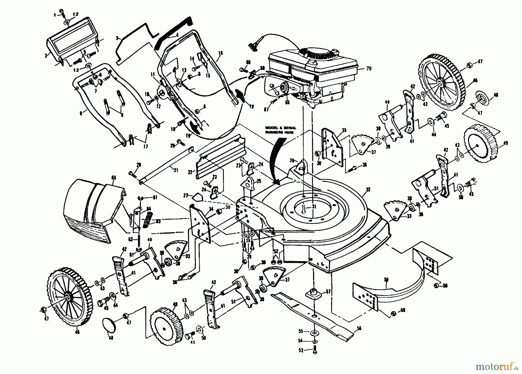 Husqvarna Rasenmäher H56 DHB (954050701) - Husqvarna Walk-Behind Mower (1990-10 & After) 22
