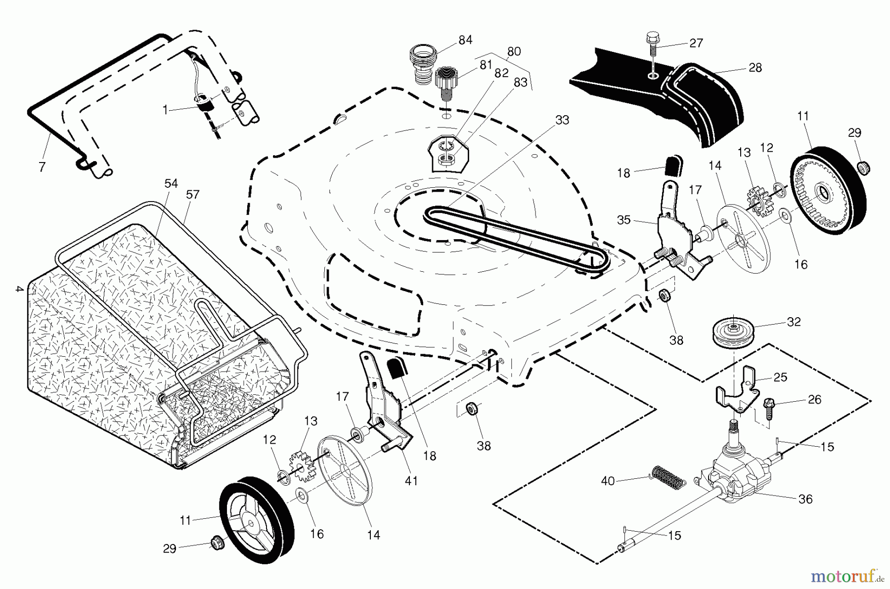 Husqvarna Rasenmäher HU 550FH (96143009600) - Husqvarna Walk-Behind Mower (2012-11 & After) DRIVE