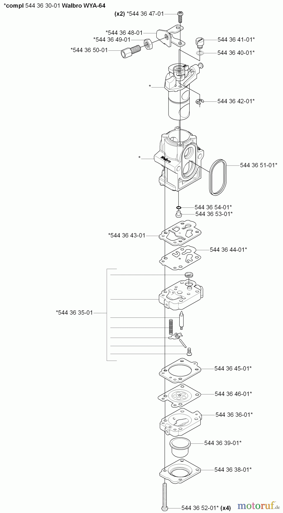 Husqvarna Bläser / Sauger / Häcksler / Mulchgeräte 170 BF - Husqvarna Backpack Blower (2006-03 to 2008-09) Carburetor Parts