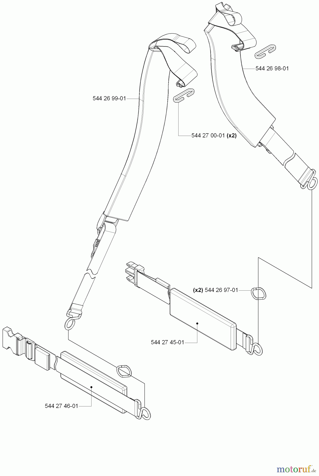 Husqvarna Bläser / Sauger / Häcksler / Mulchgeräte 170 BF - Husqvarna Backpack Blower (2006-03 to 2008-09) Harness