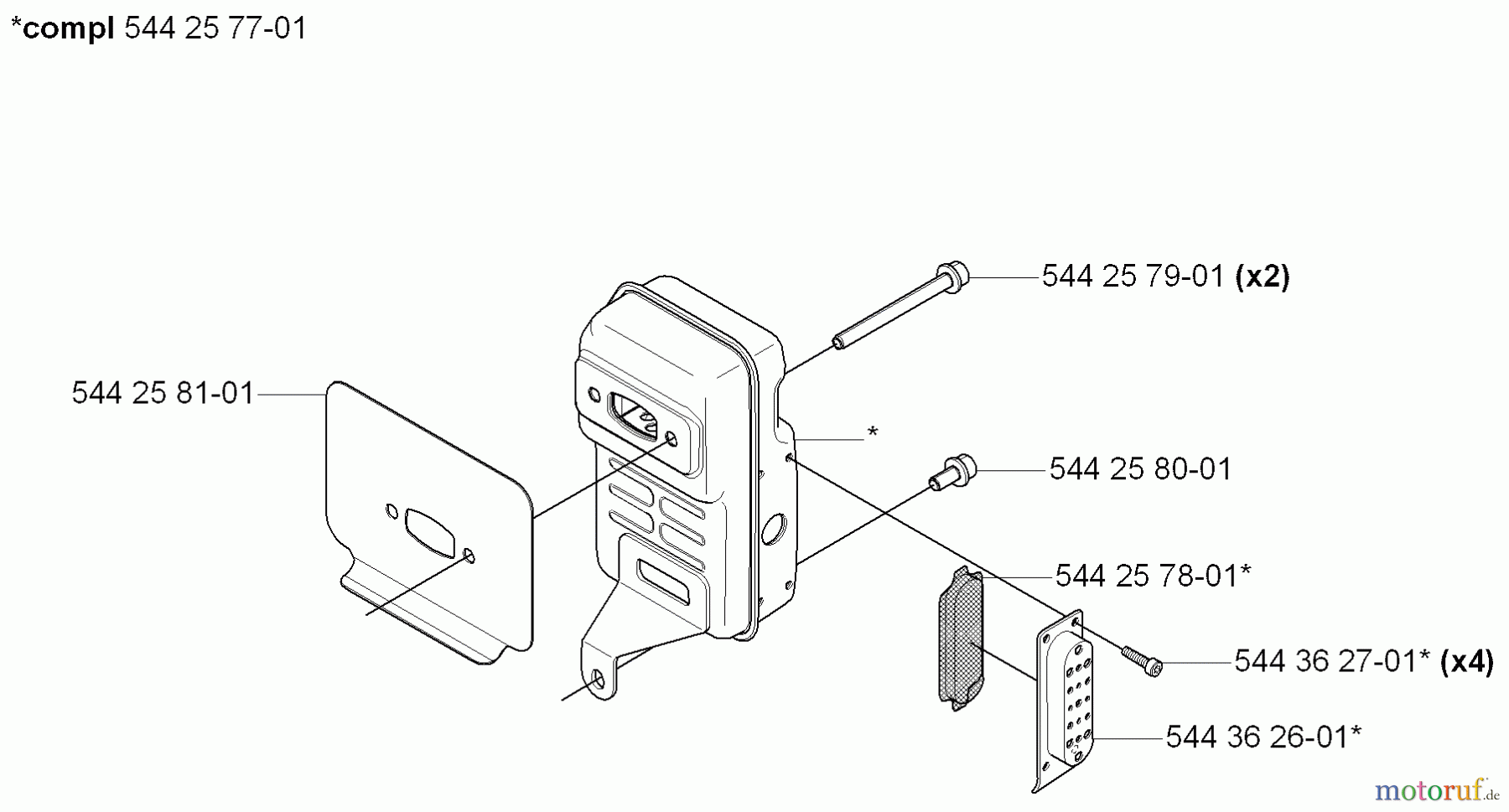 Husqvarna Bläser / Sauger / Häcksler / Mulchgeräte 170 BF - Husqvarna Backpack Blower (2006-03 to 2008-09) Muffler