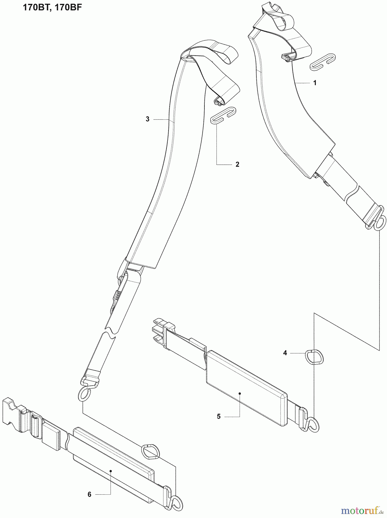 Husqvarna Bläser / Sauger / Häcksler / Mulchgeräte 170 BF - Husqvarna Backpack Blower (2008-10 & After) Harness