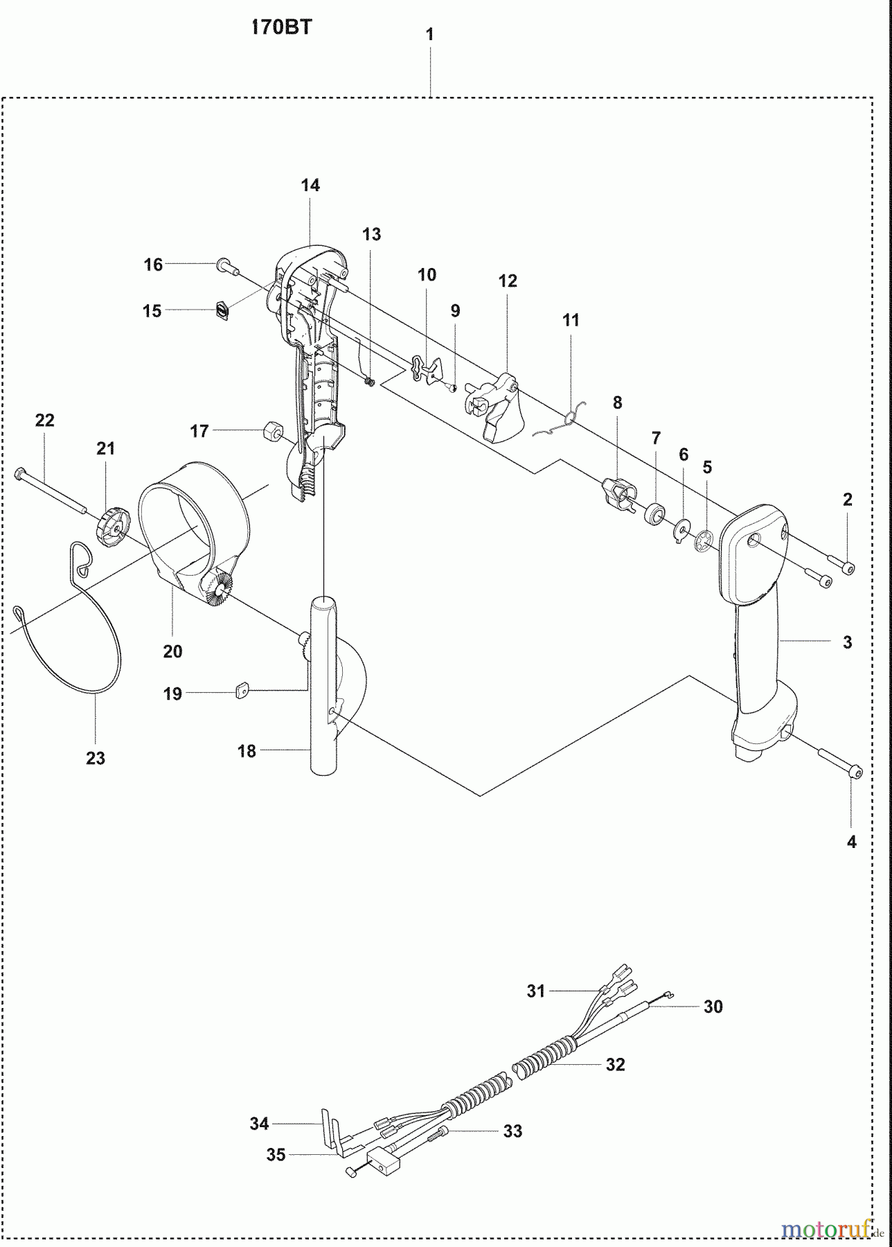 Husqvarna Bläser / Sauger / Häcksler / Mulchgeräte 170 BT - Husqvarna Backpack Blower (2008-10 & After) Throttle Assy.