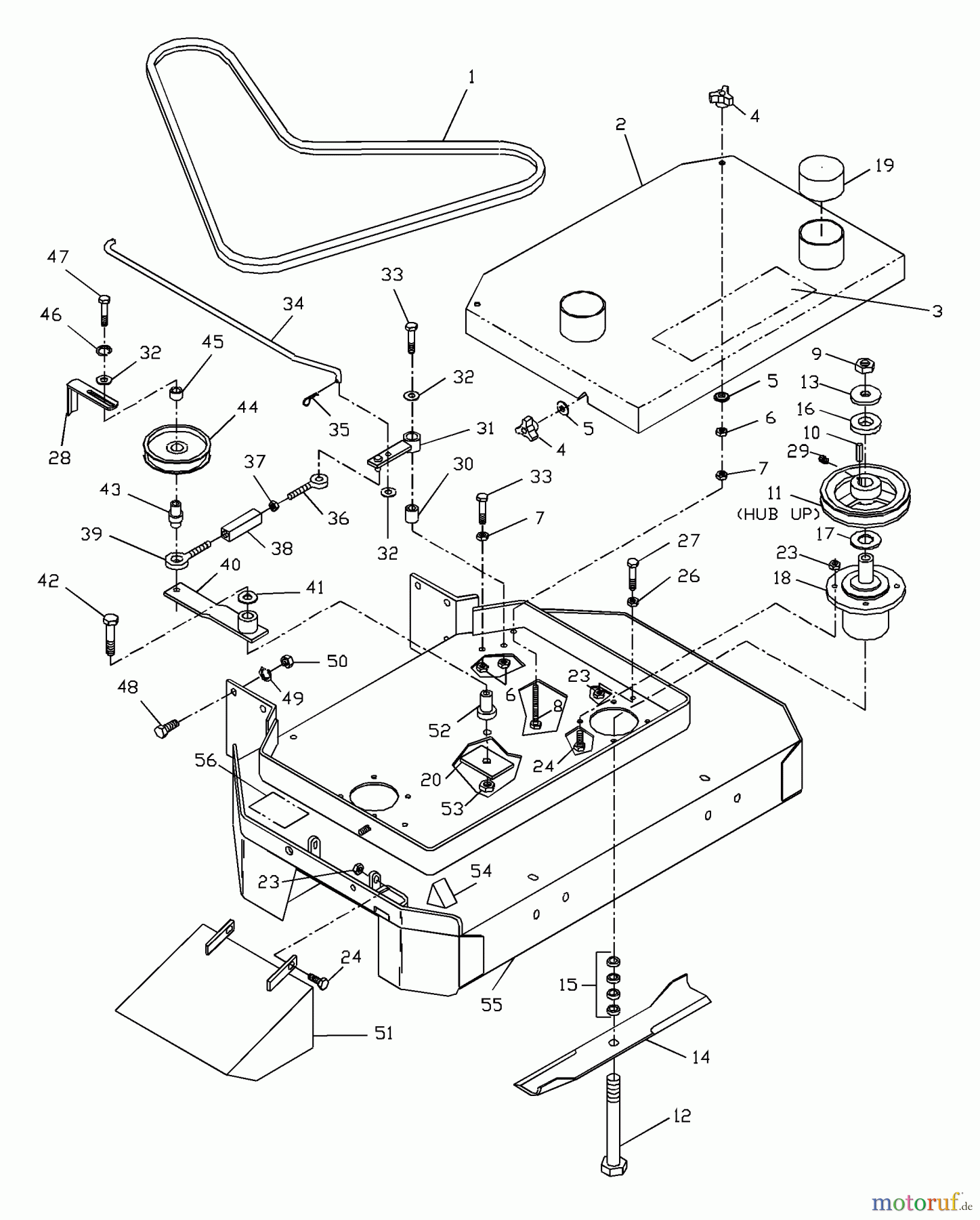 Husqvarna Rasenmäher für Großflächen W 3613ETS (968999117) - Husqvarna Wide-Area Walk-Behind Mower (2001-09 & After) 36