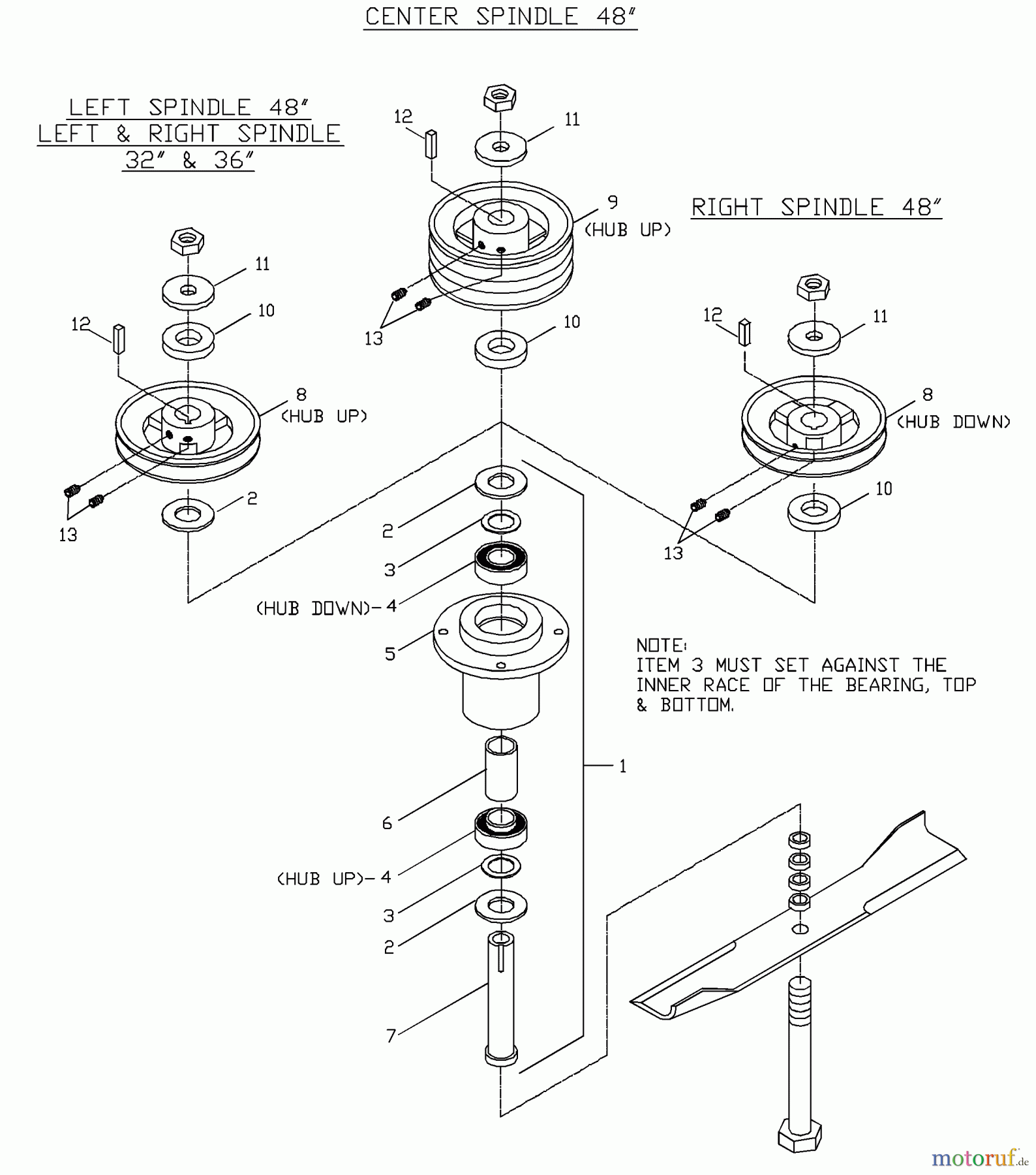 Husqvarna Rasenmäher für Großflächen W 3614A (968999103) - Husqvarna Wide-Area Walk-Behind Mower (2000-02 to 2001-01) Cutter Housing Assembly