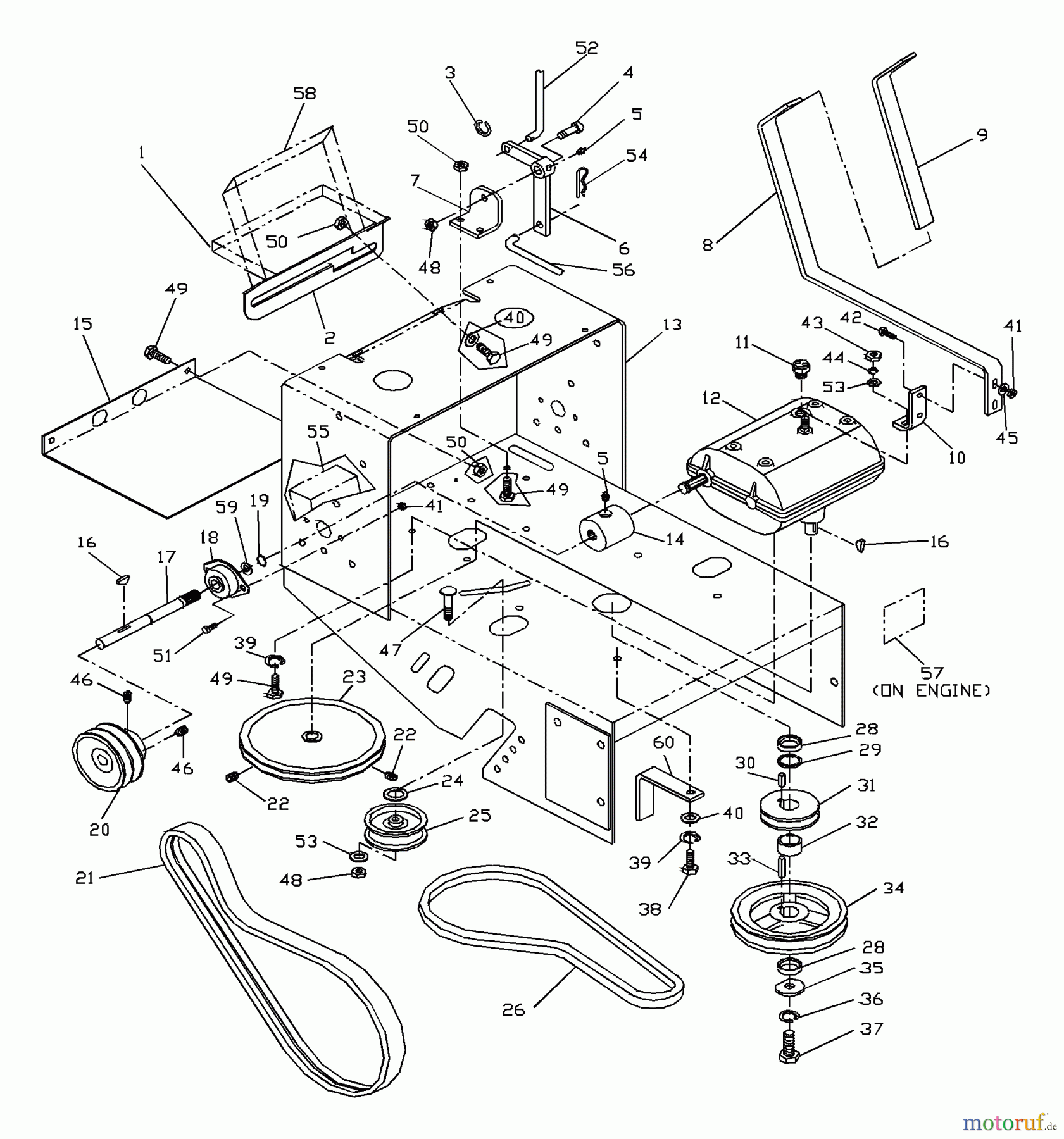 Husqvarna Rasenmäher für Großflächen W 3614A (968999103) - Husqvarna Wide-Area Walk-Behind Mower (2001-02 & After) Transmission And Shifter Group