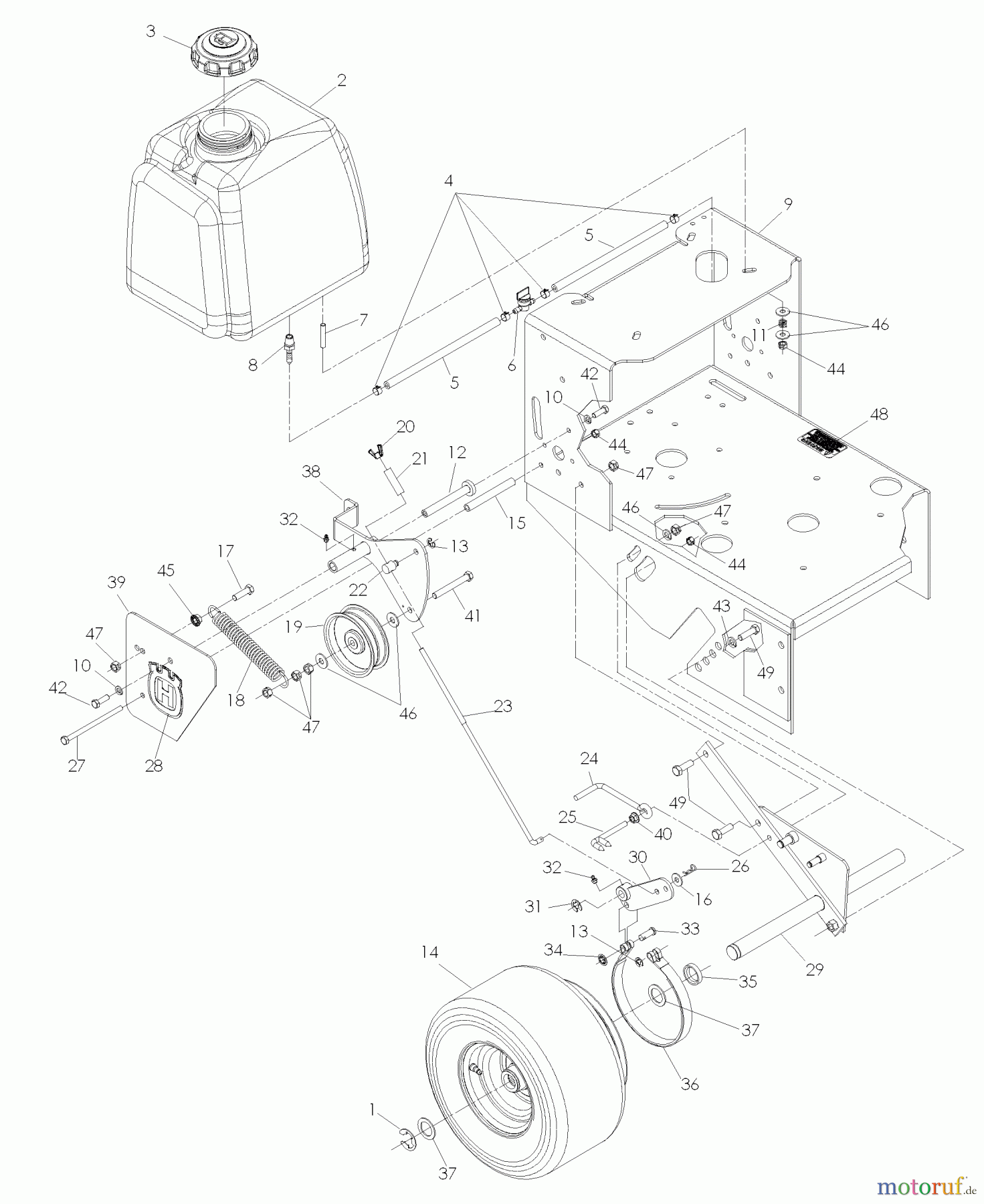 Husqvarna Rasenmäher für Großflächen WG 3613E (968999117) - Husqvarna Wide-Area Walk-Behind Mower (2006-02 & After) Drive